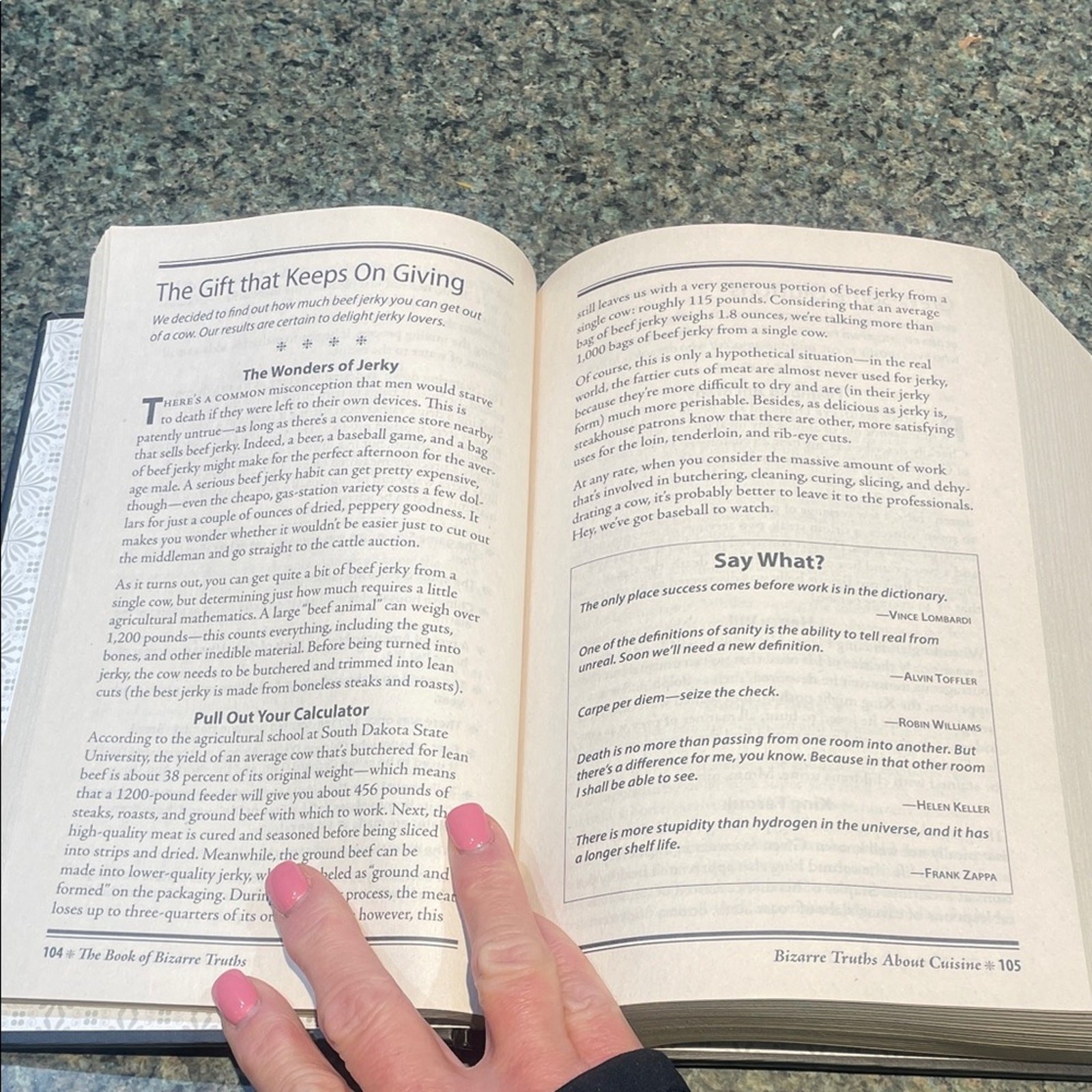The Book of Bizarre Truths Hardbound Book 704 Pages Fun Facts and Weird Truths