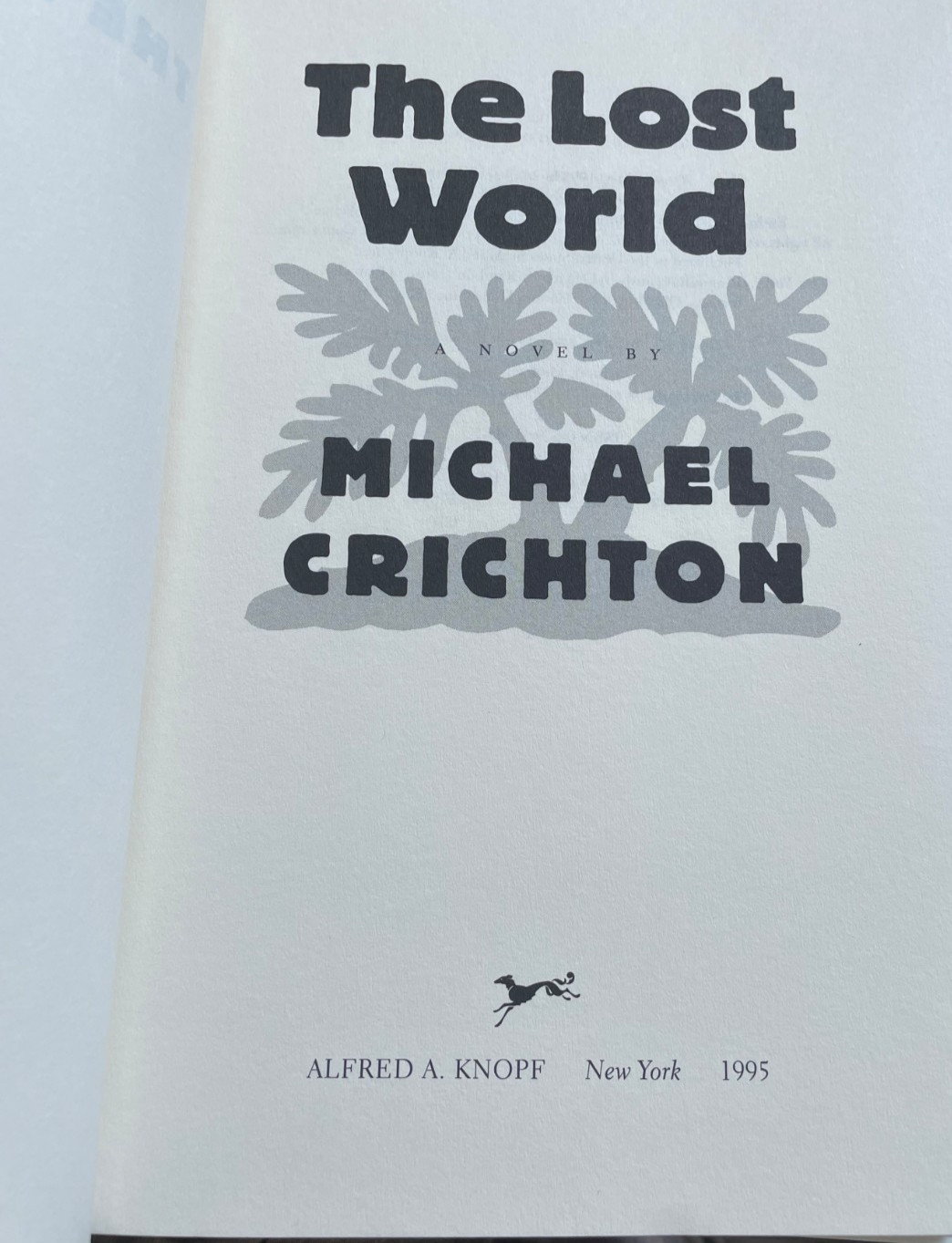 The Lost World – Hardcover Book Club w/DJ By Michael Crichton 1995