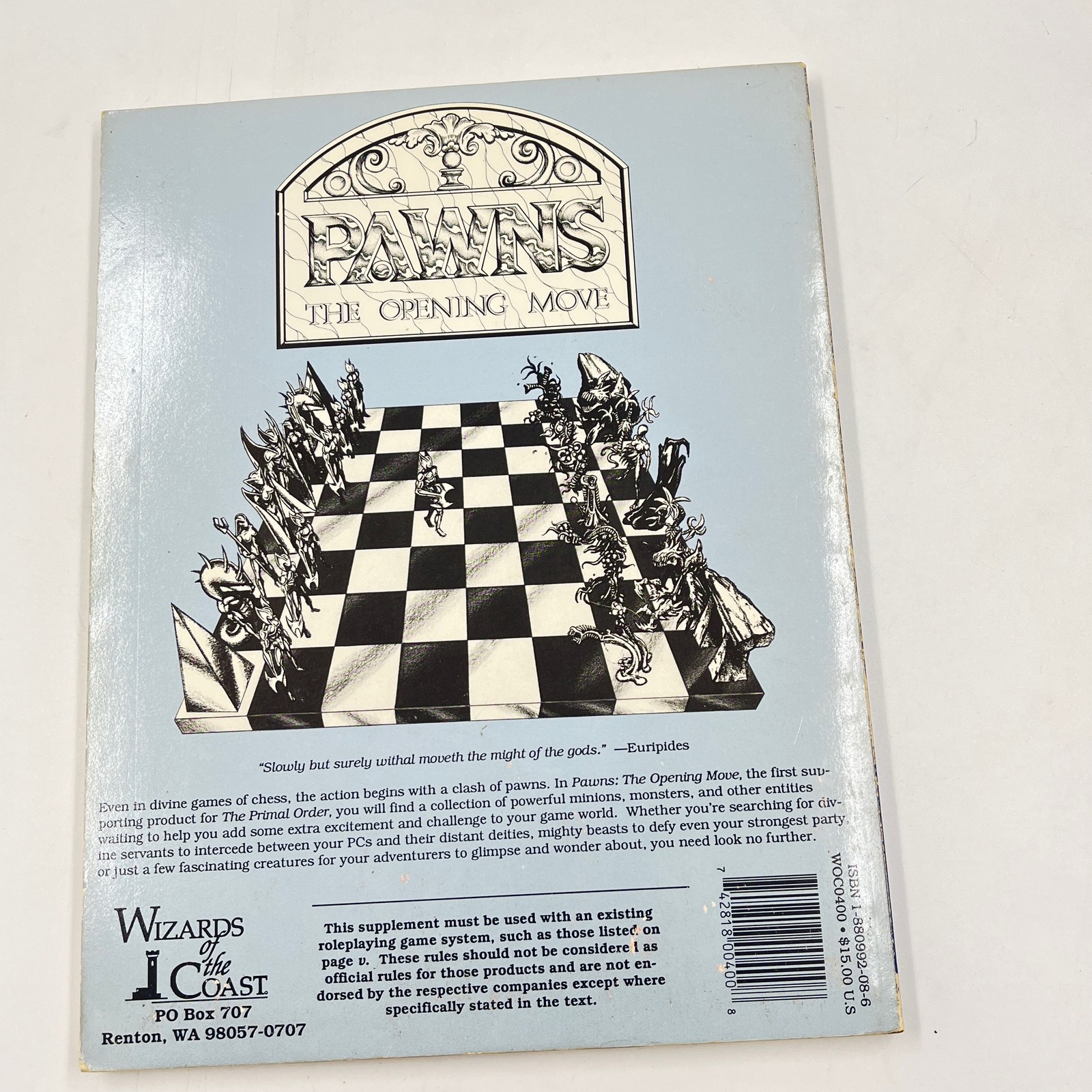 Wizards of the Coast The Primal Order – Pawns, The Opening Move Roleplay Book