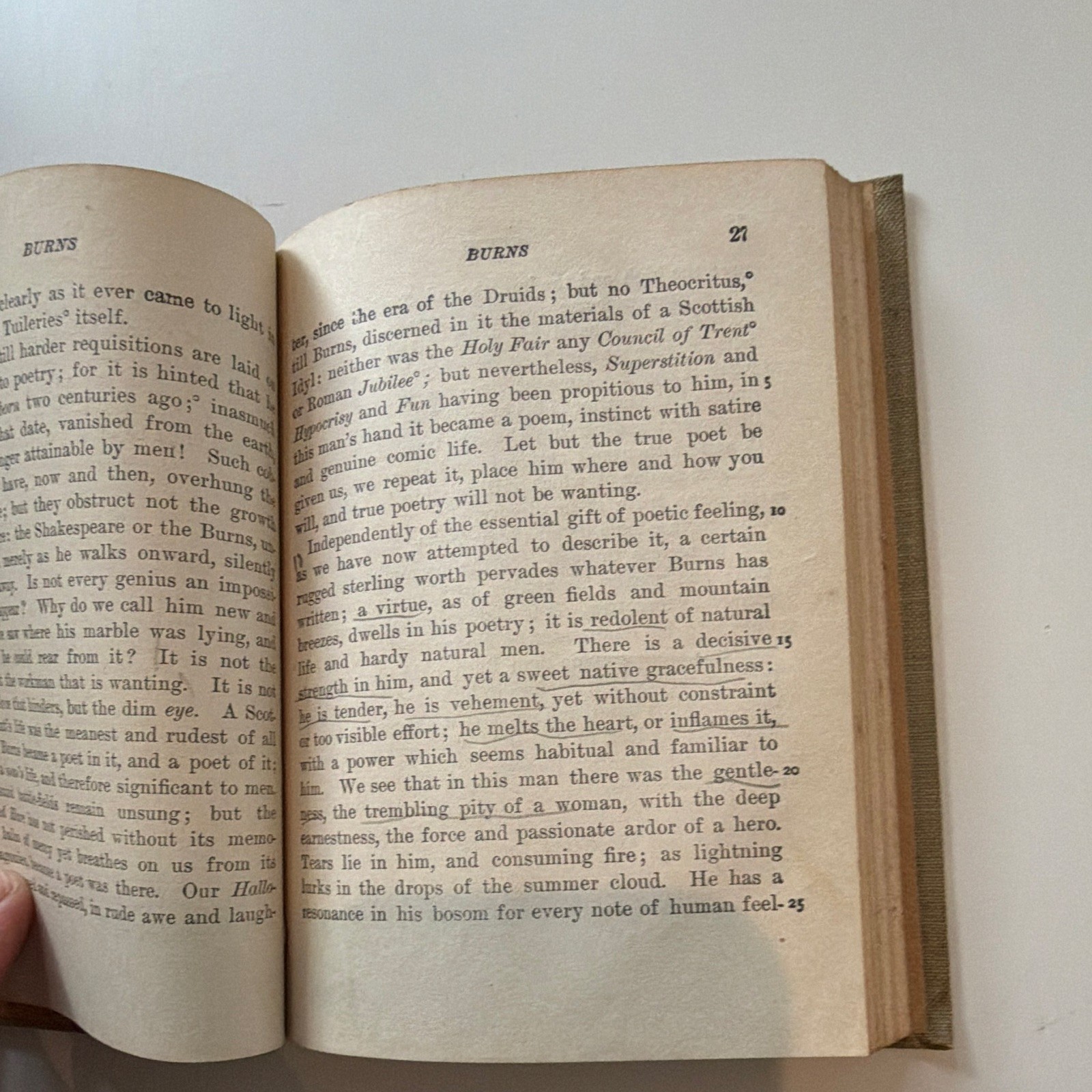 Macmillan Cloth Illustrated Carlyle Essay on Burns Cotter’s Night 1914 NY