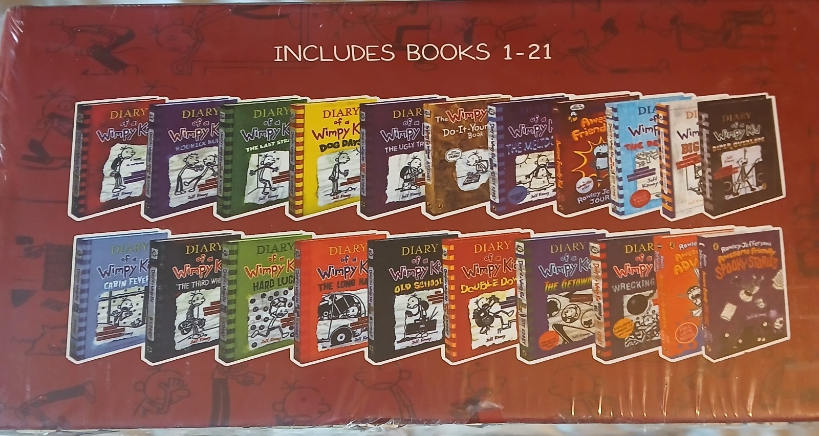 Diary of A Wimpy Kid Jeff Kinney 1-21 Book Series Lot Set Bran New In Plastic