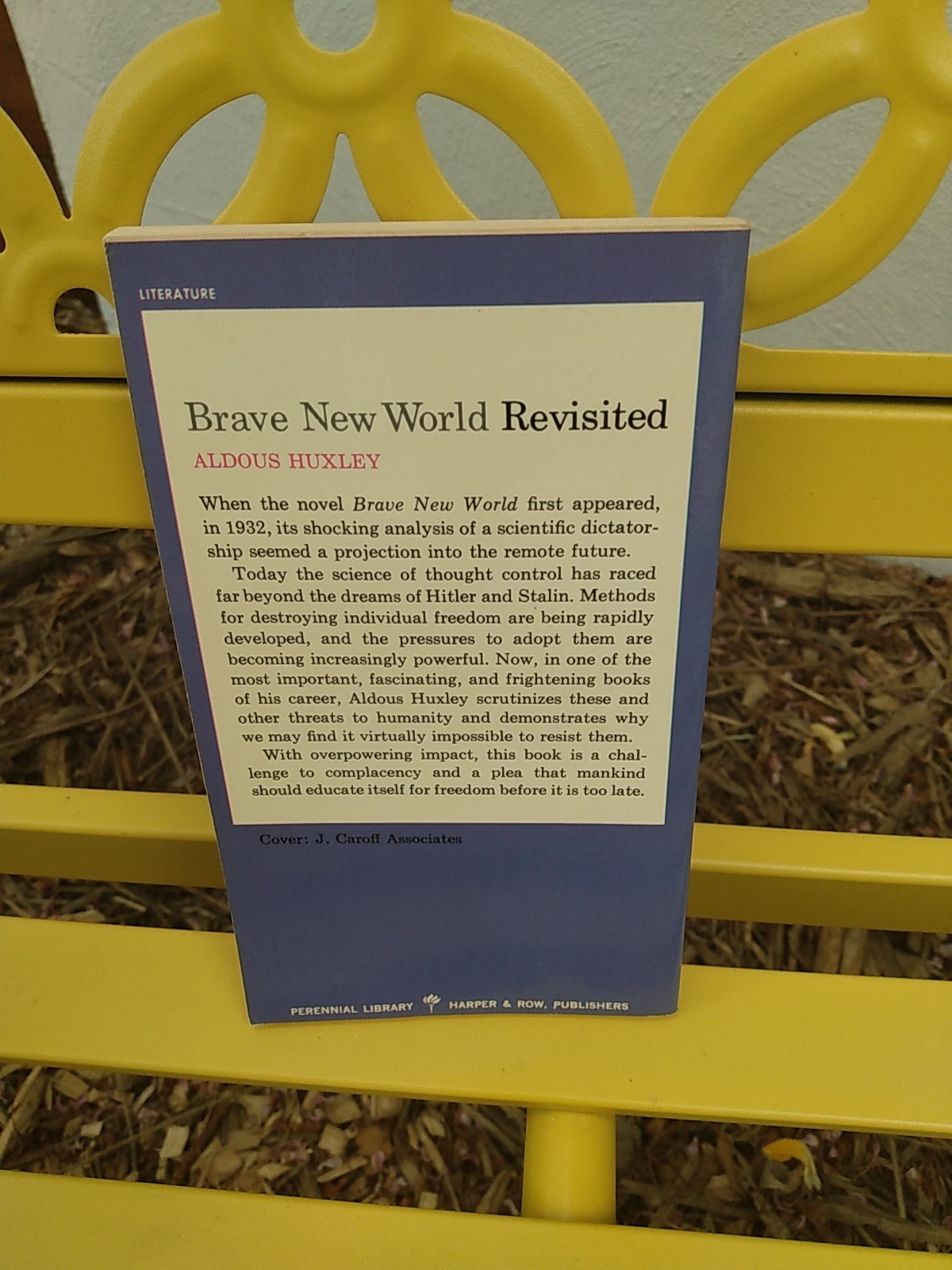 Brave New World Revisited By Aldous Huxley 1st Edition Pernnial Library 1965 PB