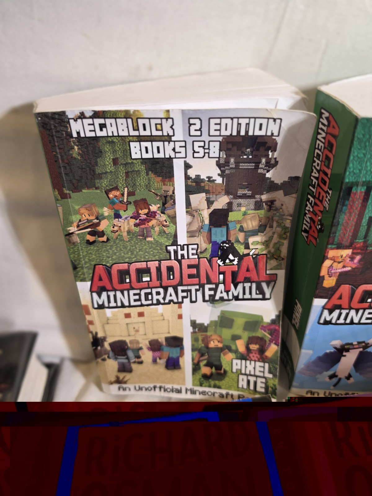 4 Book Lot: Accidental Minecraft Family MegaBlock 2 & 6 + Richard Osman Thursday