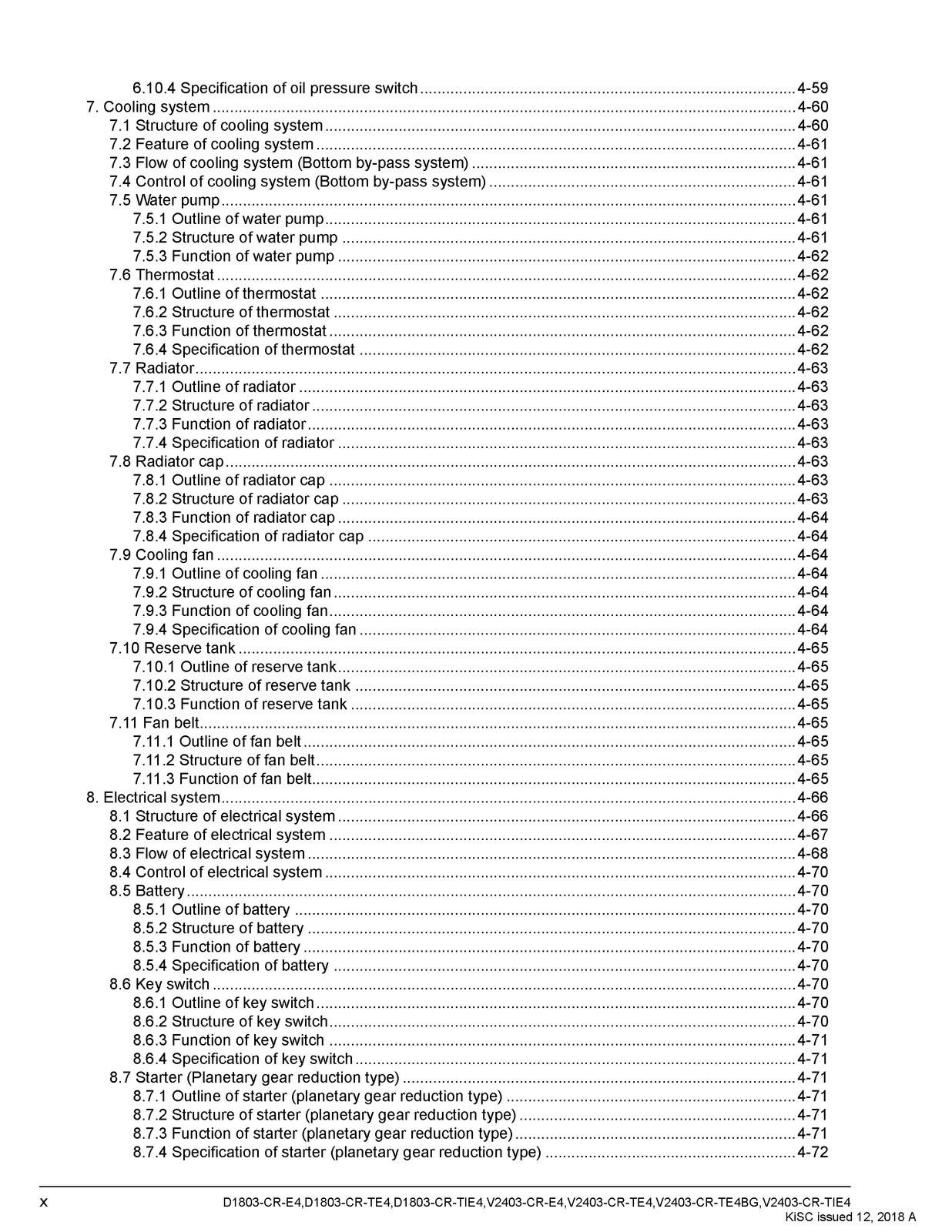 KUBOTA D1803-CR V2403-CR Diesel Engine Workshop Manual – SPIRAL BOUND – JACKET