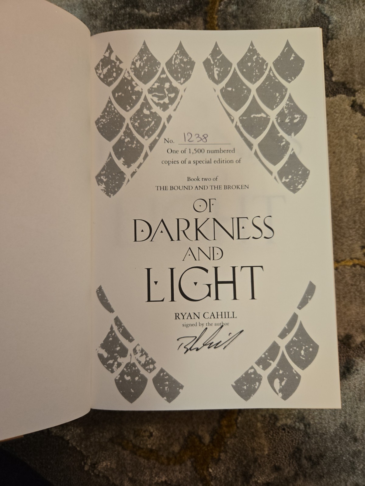 Broken Binding – Bound And The Broken – With Rights Signed Numberd – Ryan Cahill