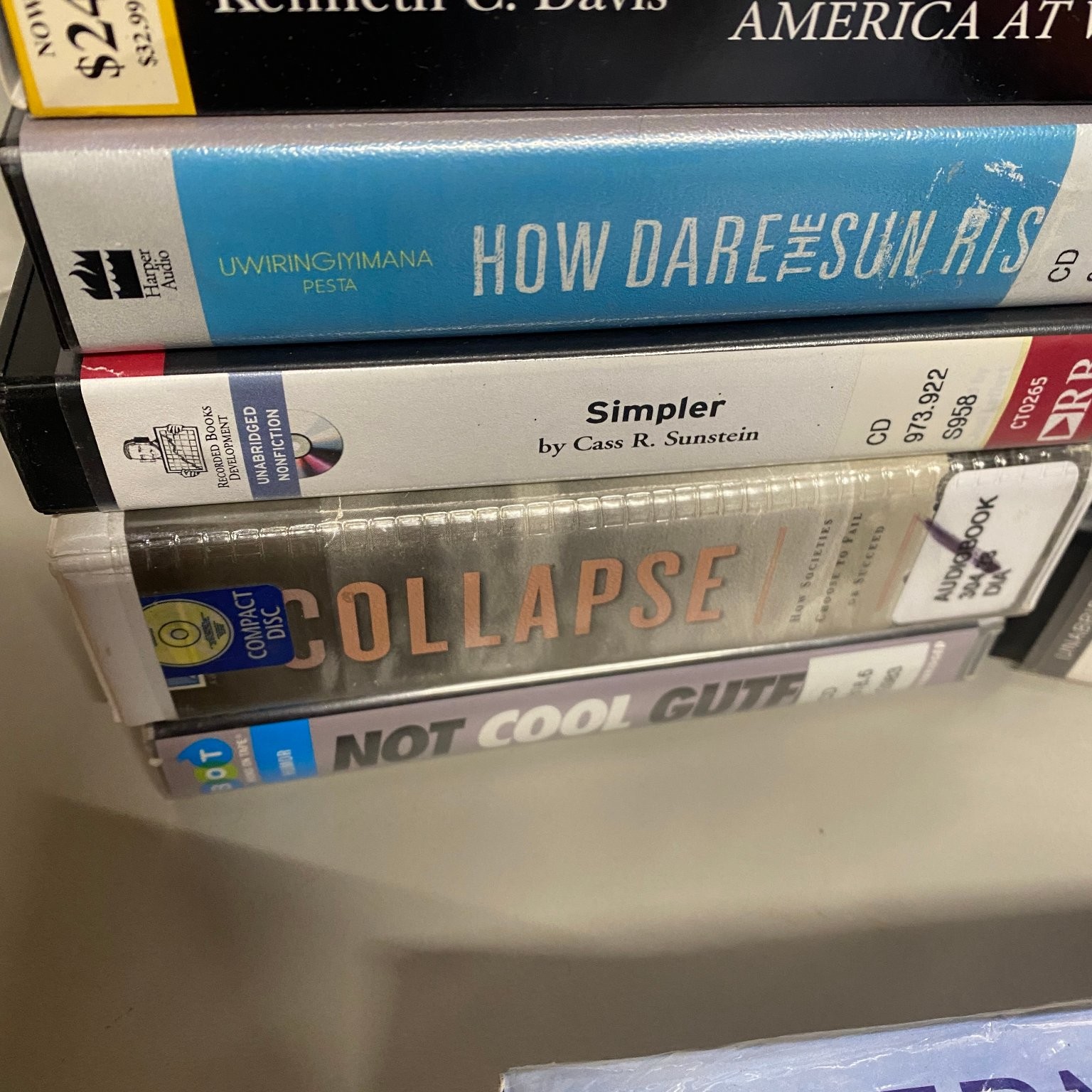 Lot of 45 + Audiobooks on CD, Ex Library, Fiction, Mixed Authors