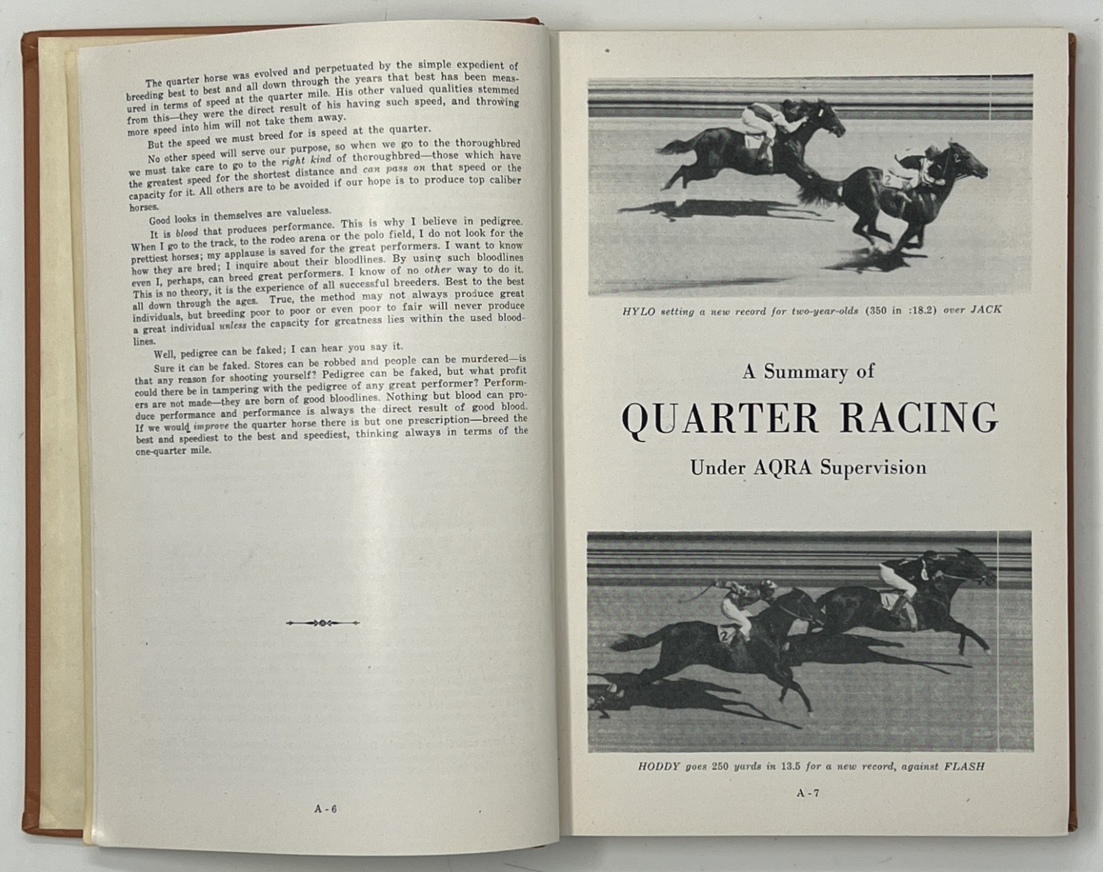 EQUESTRIAN / HORSES: N.Q.H.B.A. Permanent Stud Book: No. 1 & 2 – 1947/1948 HCs