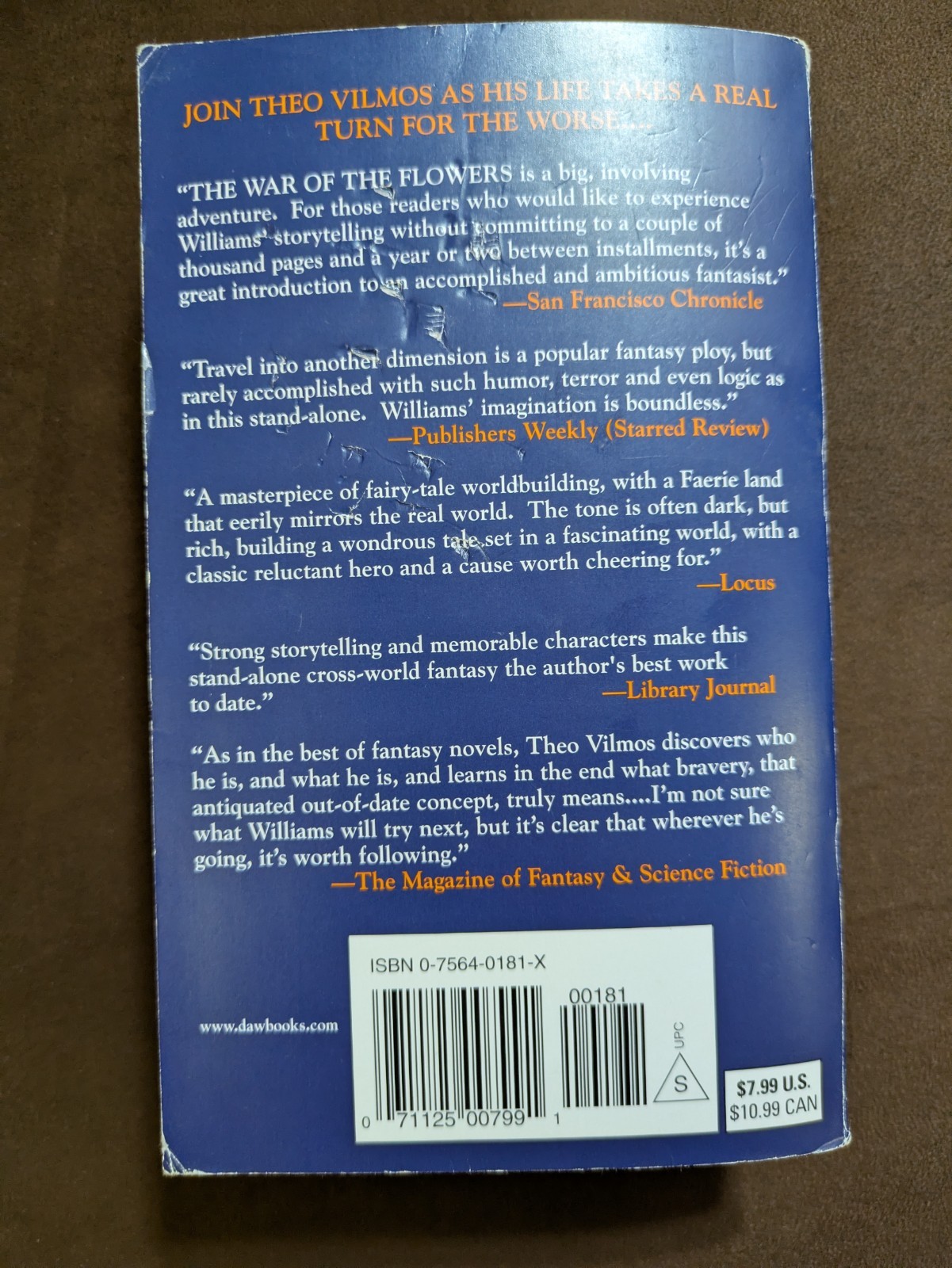 The War of the Flowers – Mass Market Paperback By Tad Williams Fantasy