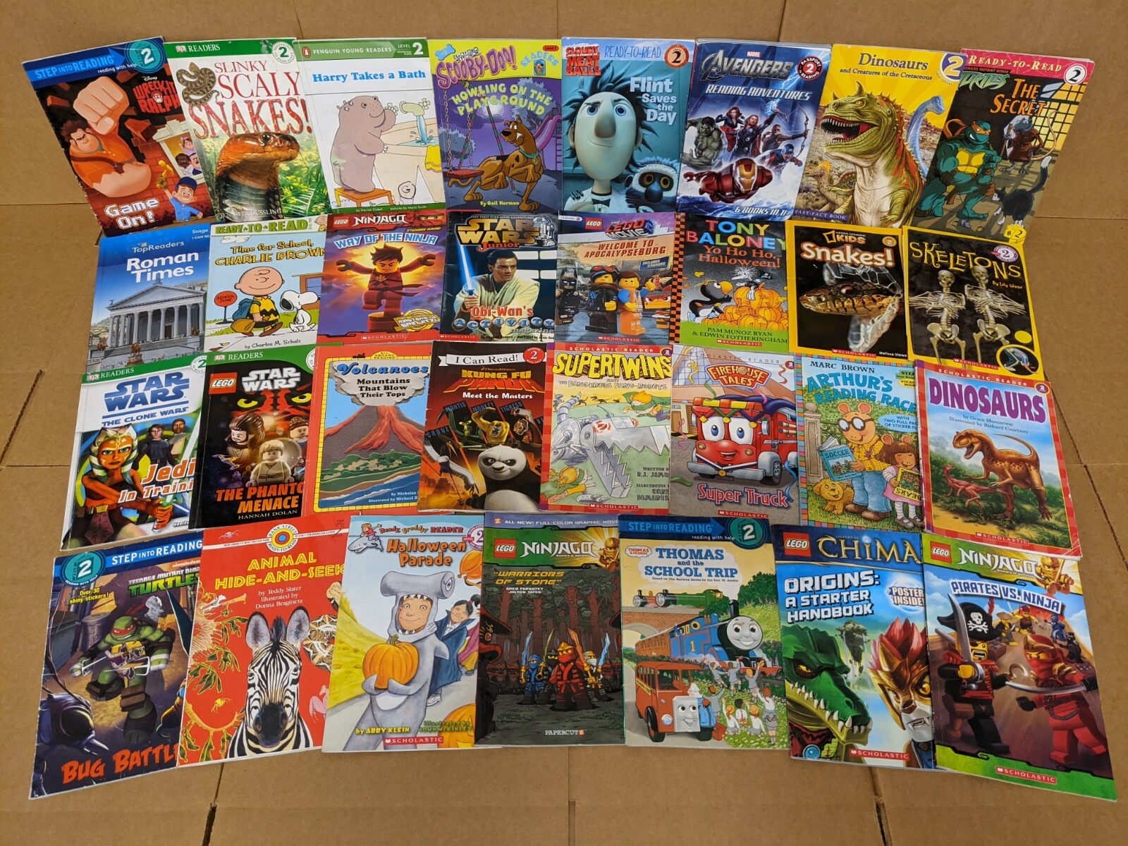 Lot of 10 Level 2 BOOKS FOR BOYS~RL~Ready to-I Can Step into Learn Read – RANDOM