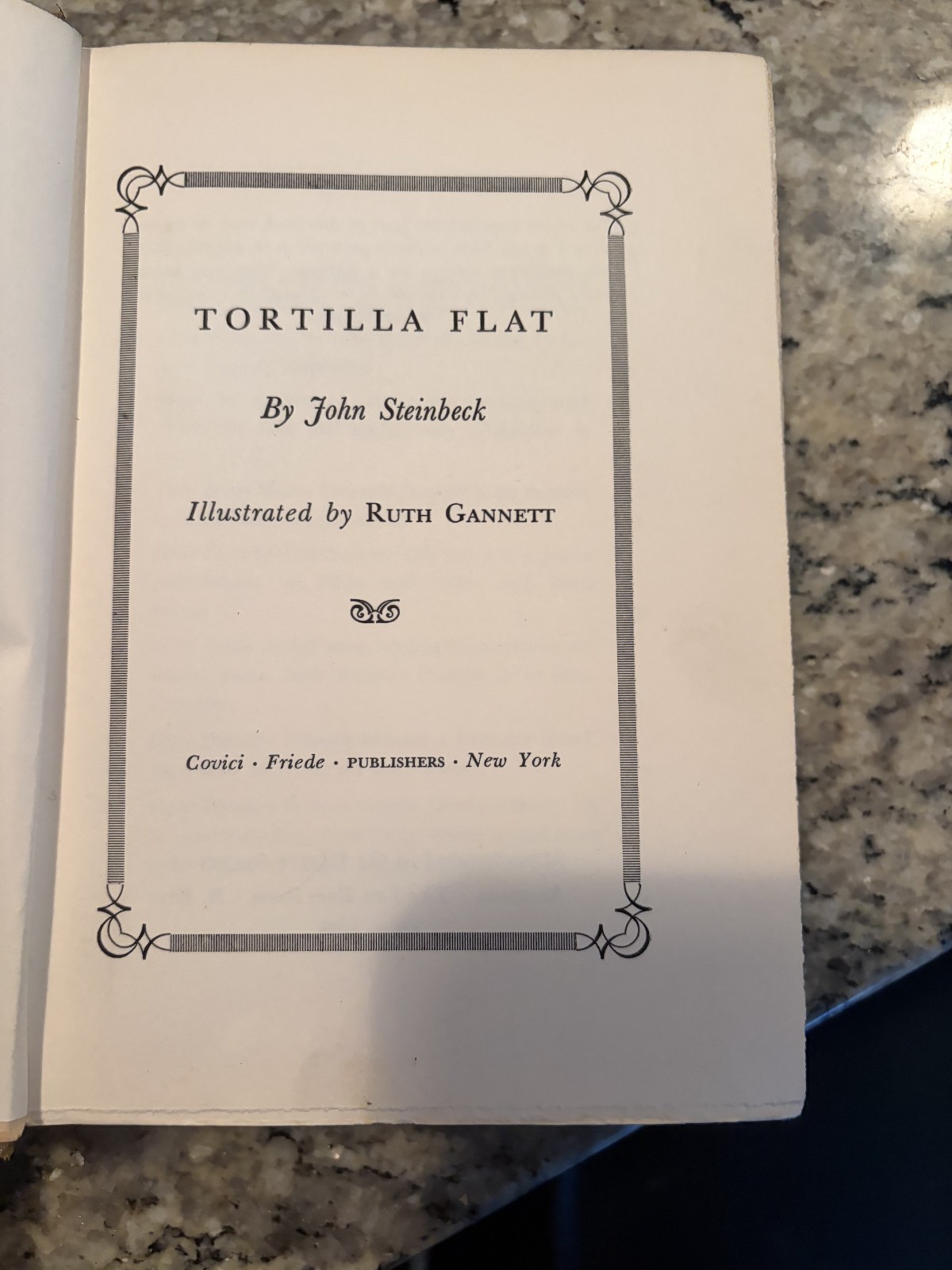John Steinbeck Tortilla Flat 1935 TRUE 1st Edition Covici-Friede NO DJ