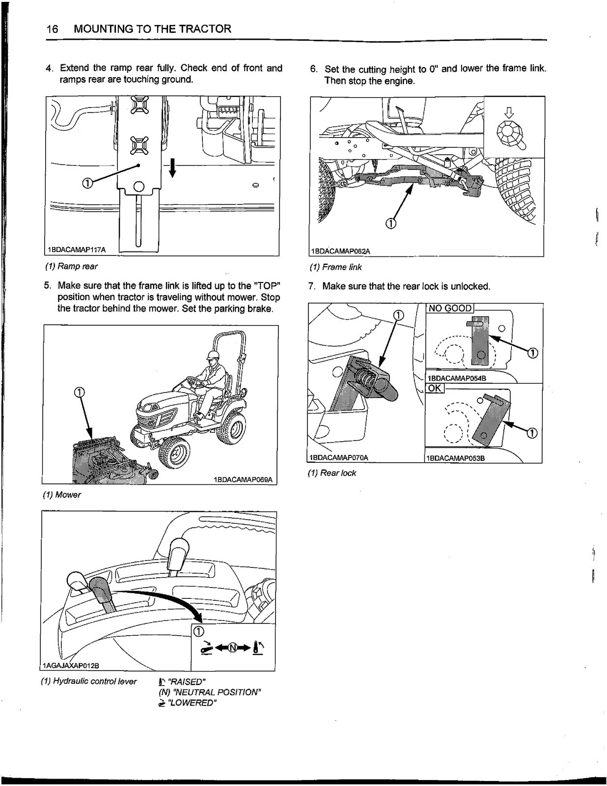 KUBOTA RCK60D-26BX Drive-Over Deck Manual STEEL BINDING – PROTECTIVE COVERING