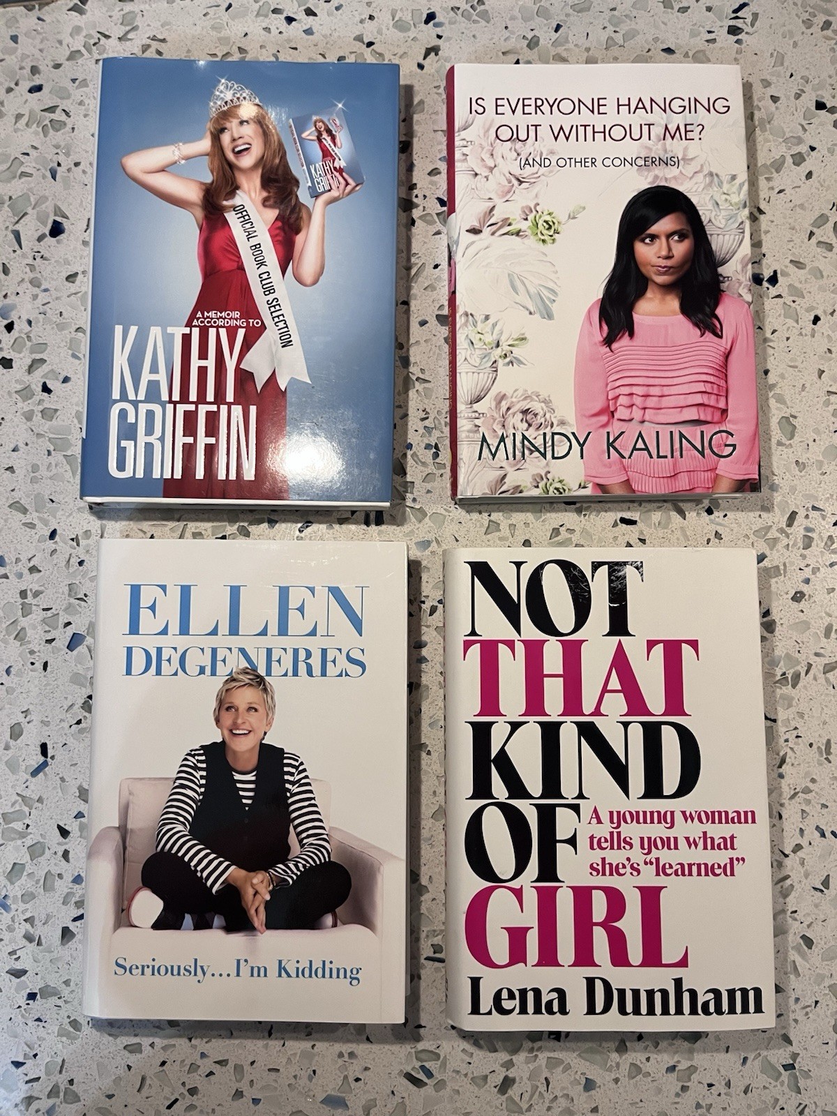 Lot Of 4 Celebrity Autobiographies Mindy Kaling Kathy Griffin Lena Dunham Ellen
