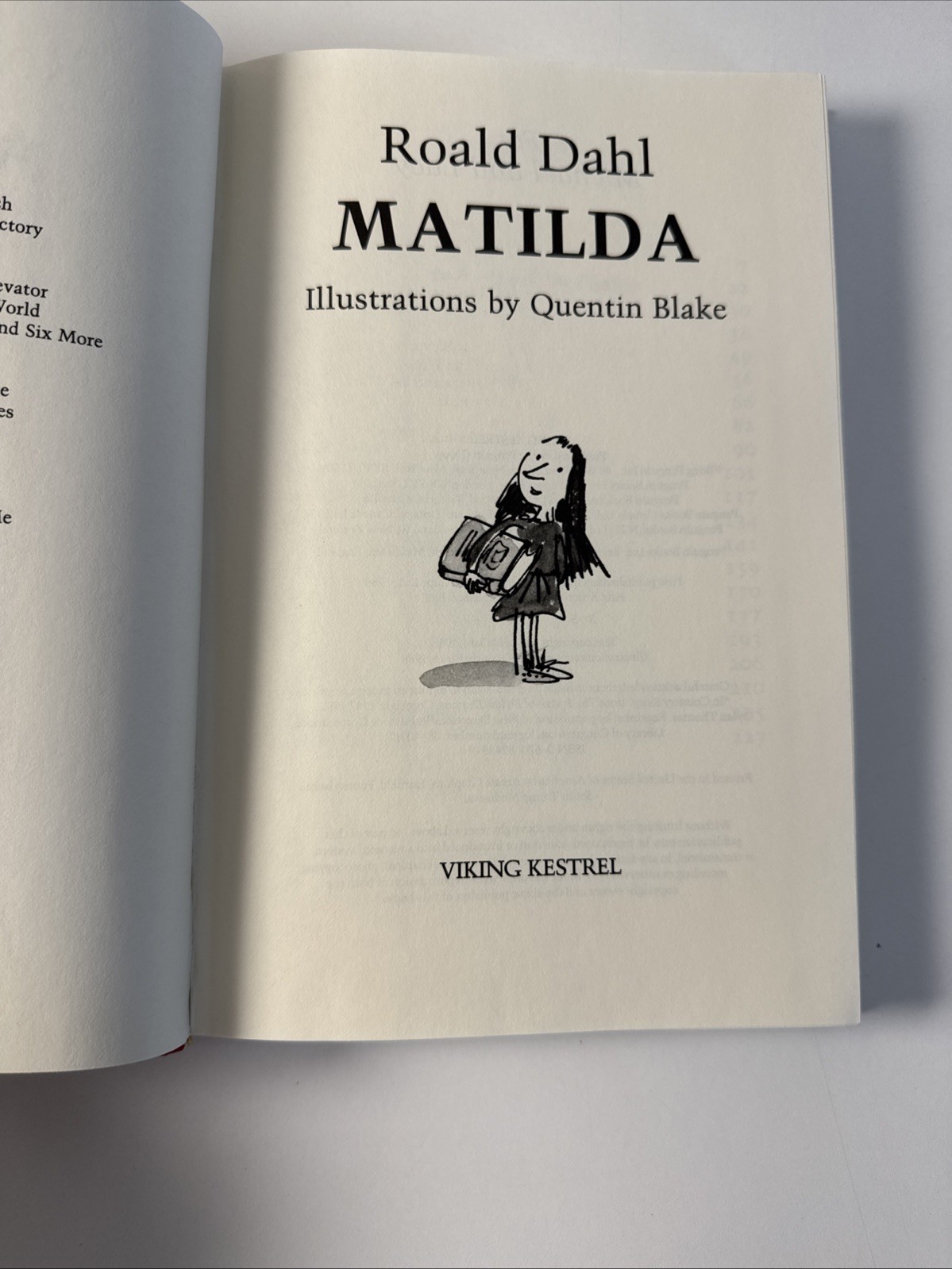 Matilda by Ronald Dahl — Hardcover, DJ — 1st Edition, 3rd Print — 1988 Viking