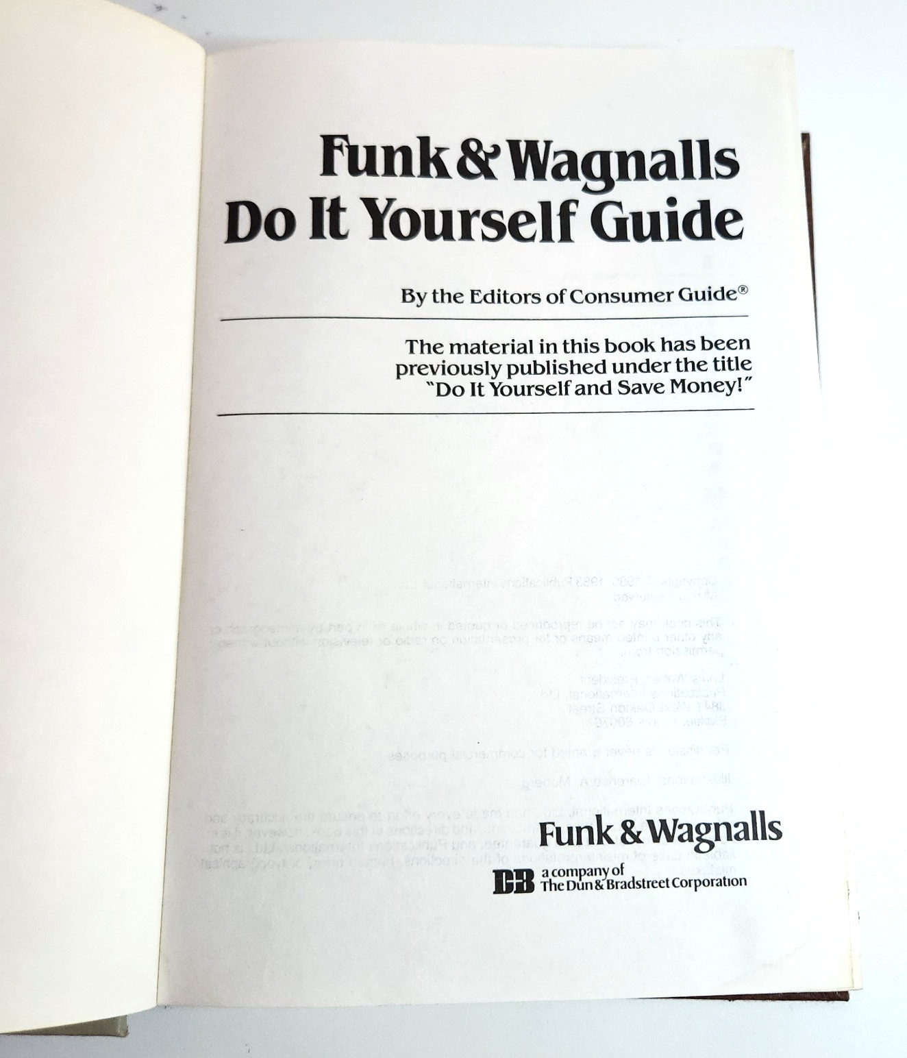 Funk & Wagnalls Do It Yourself Guide Hardback English 560 Pages 1983