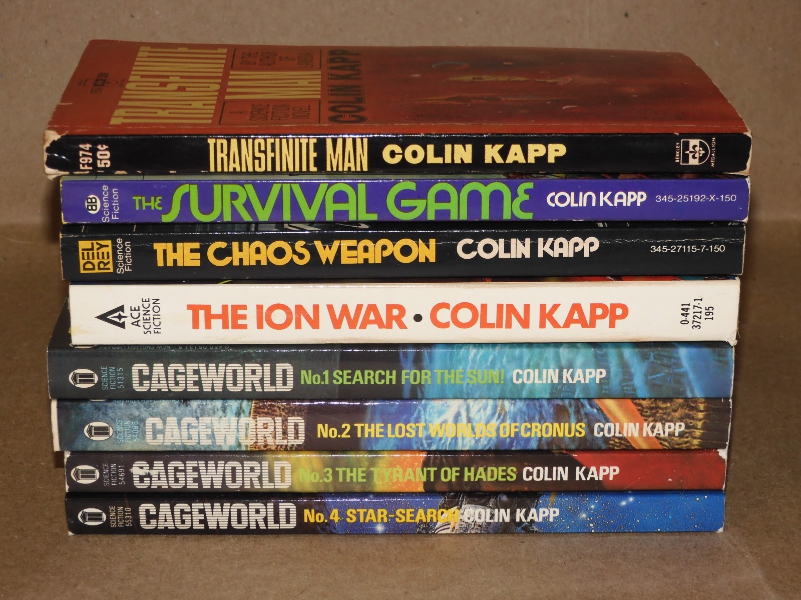 COLIN KAPP Lot 8 Classic 1970s – 1980s SCI-FI PBs CAGEWORLD SERIES ++!