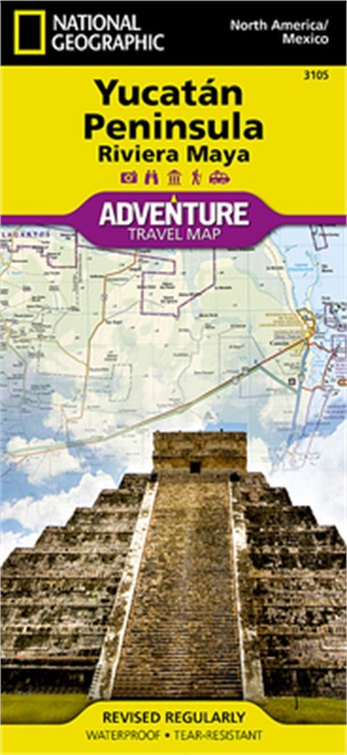 Northern Yucatan/Maya Sites, Mexico (Sheet Map, Folded)