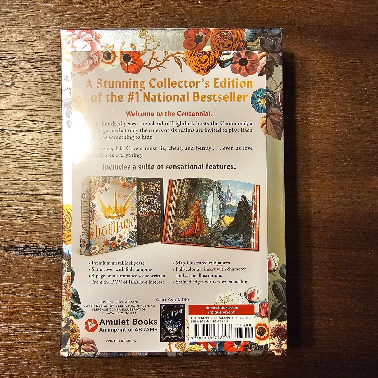 NEW Lightlark Collector’s Edition Alex Aster Amulet Floral HC YA Fantasy