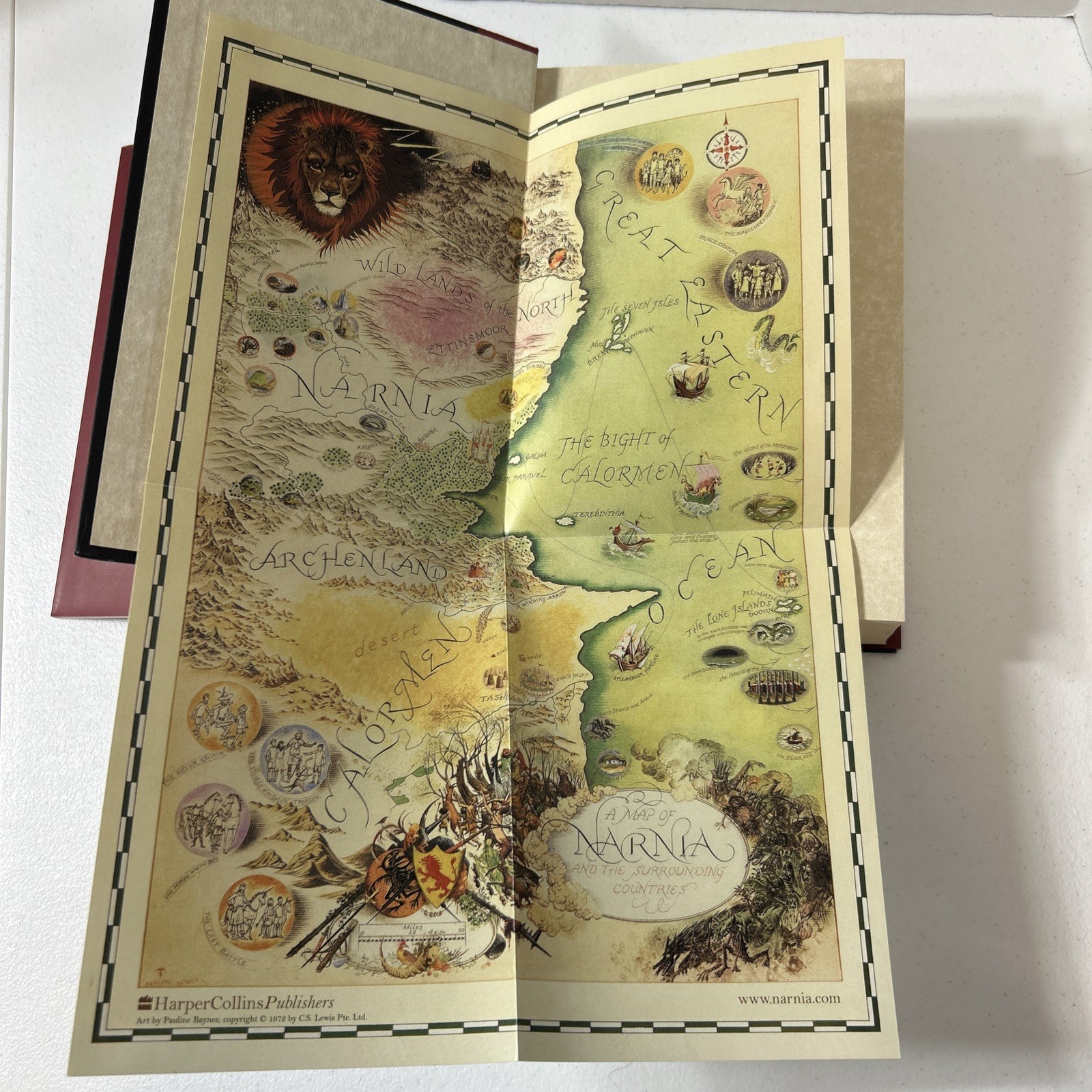 The Chronicles of Narnia Hardcover C.S. Lewis Signature Edition Book With Map