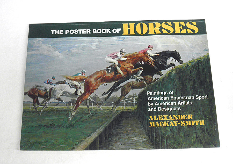 Vintage Poster Book of Horses First Edition 1978 Equestrian Sport Paintings