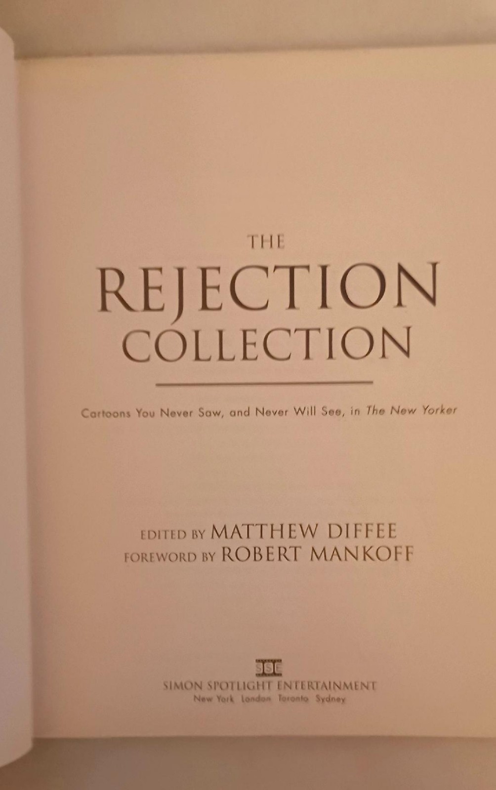 The Rejection Collection from The New Yorker, Matthew Deiffee, Ed