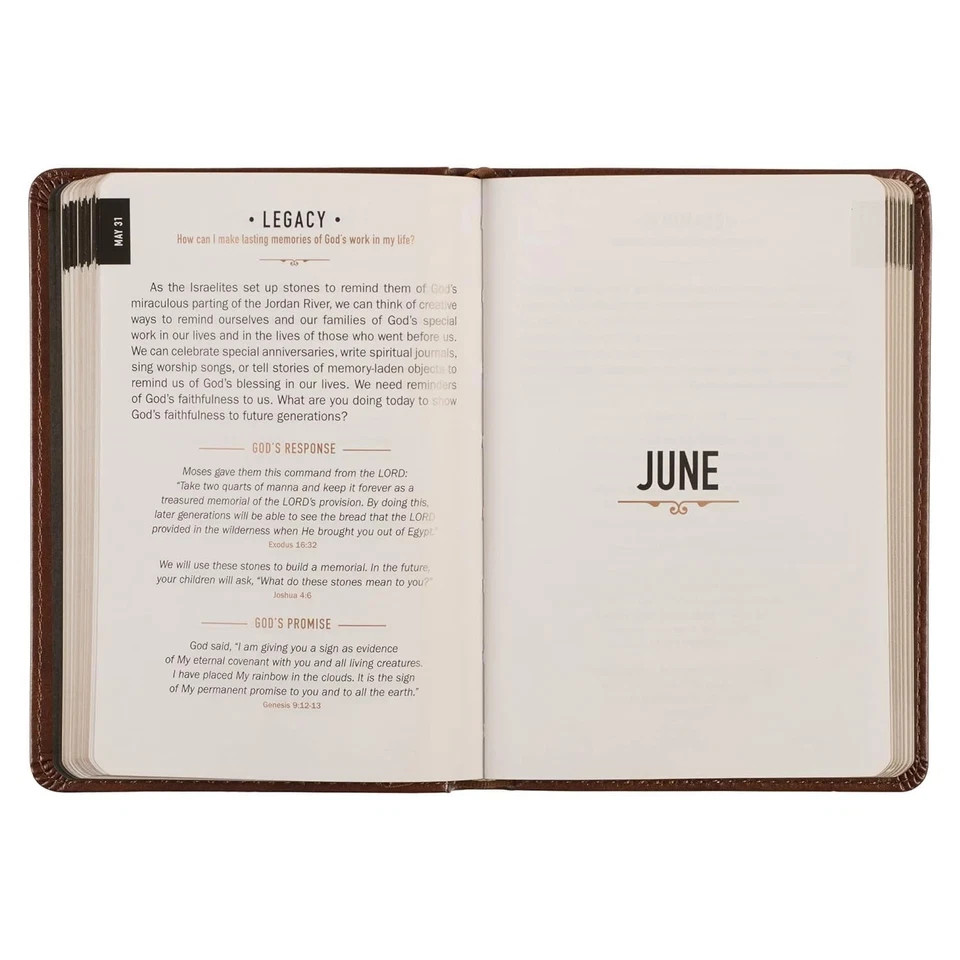One Minute with God for Men 365 Devotions, Brown Faux Leather Flexcover