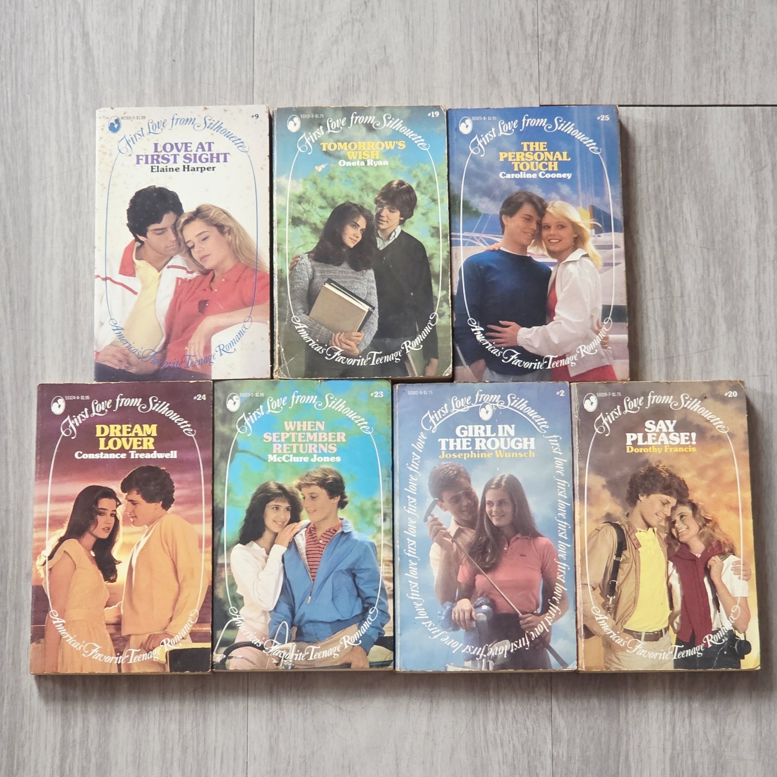 First Love From Silhouette FIRST PRINT Paperback Lot of 7 Teenage Romance