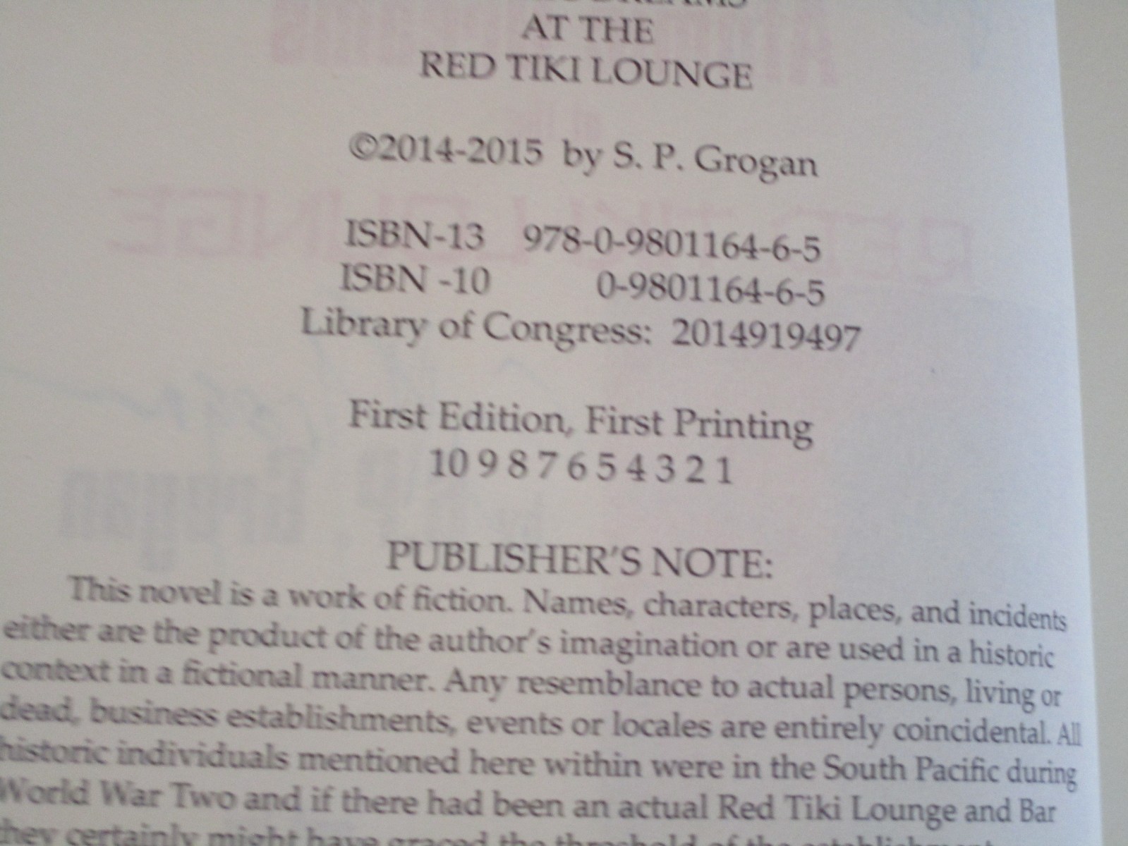 Atomic Dreams at the Red Tiki Lounge by S.P. Grogan. Author/Artist Special #487