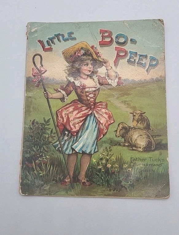 Rare Vintage 1800s Raphael Tuck & Sons Little Bo Peep Nurseryland Series