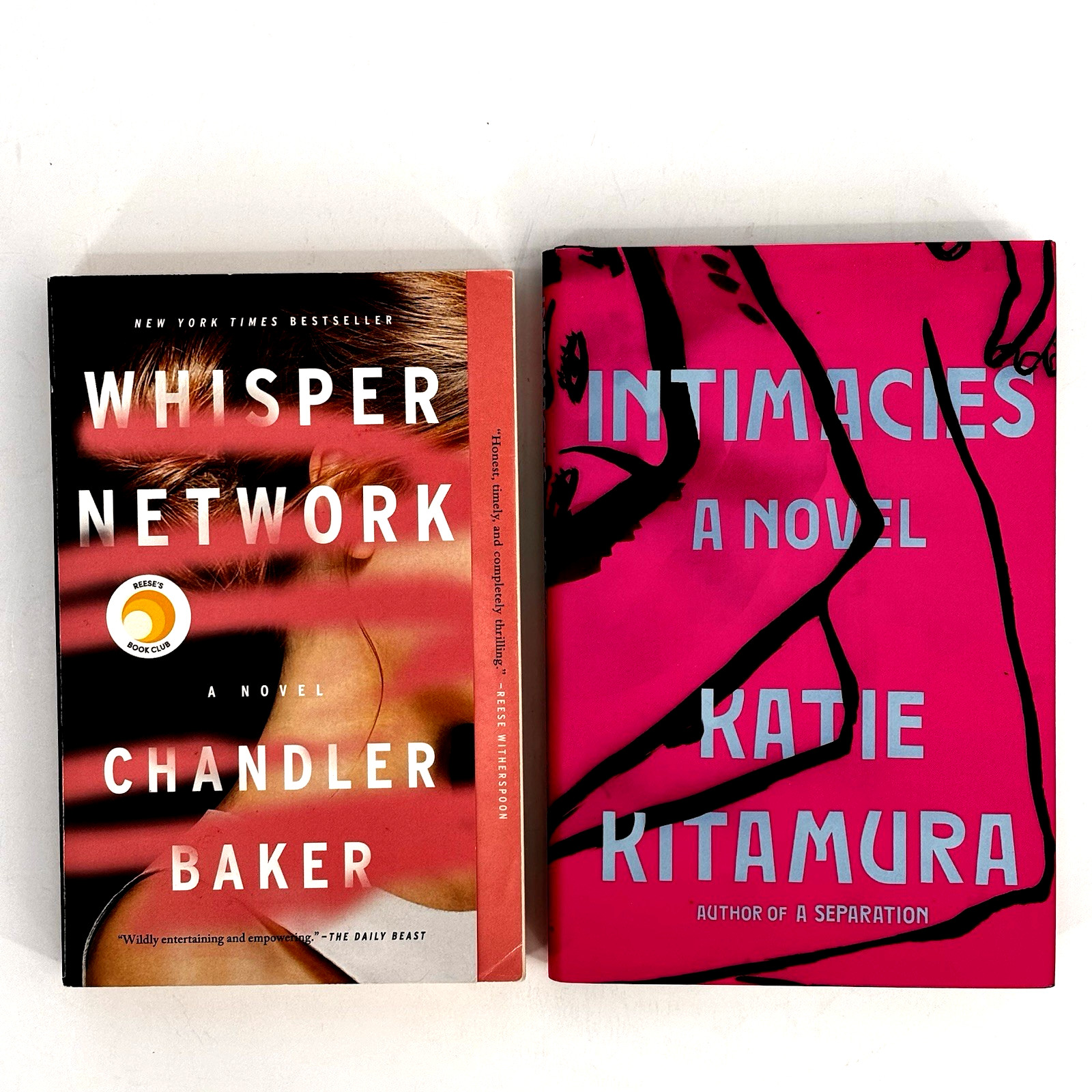 Intimacies/Kitamura Hardcover & Whisper Network/Baker Paperback Lot 2 New Books