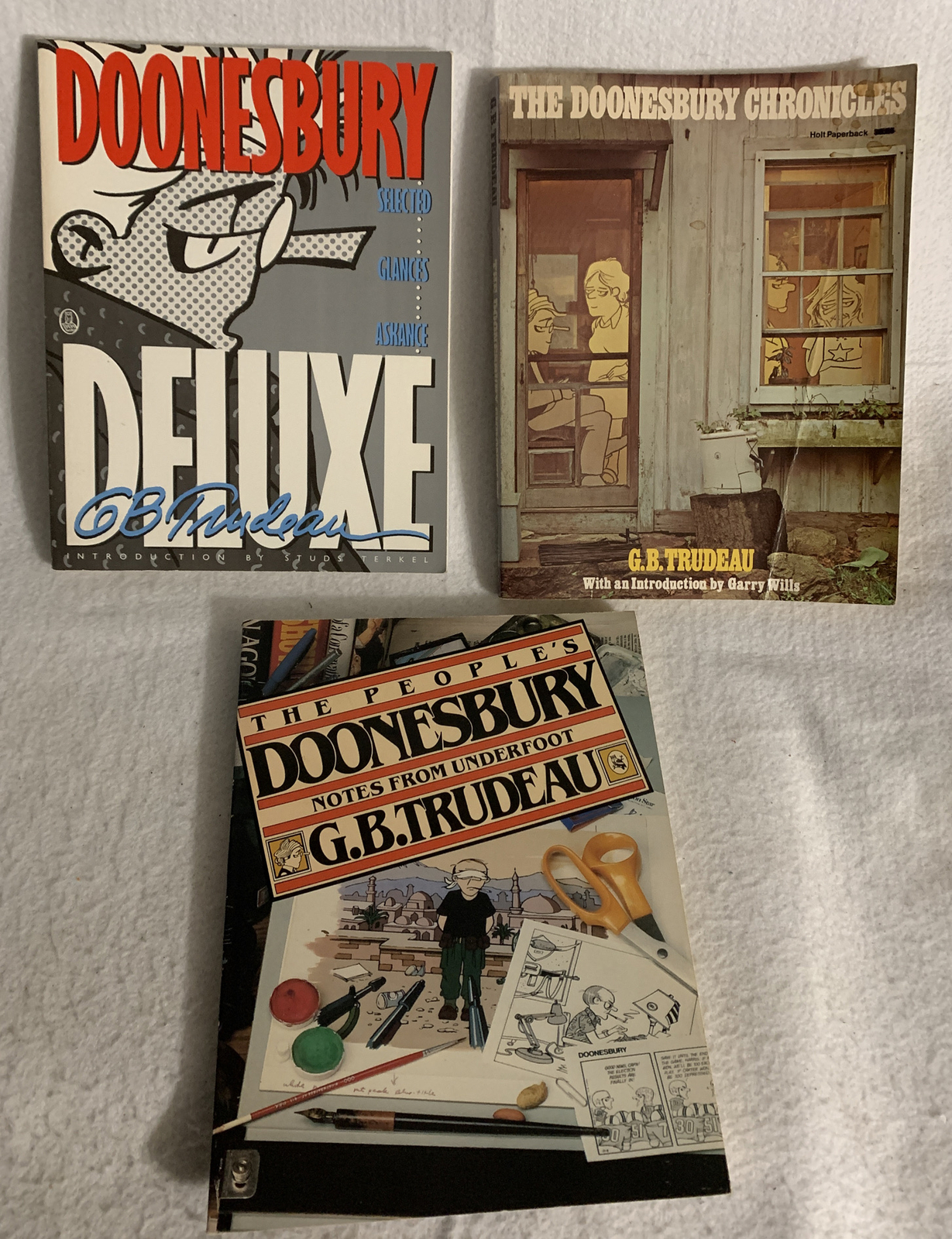 Doonesbury Comic Books LOT of 3 G. B. Trudeau Chronicles Notes Underfoot Deluxe