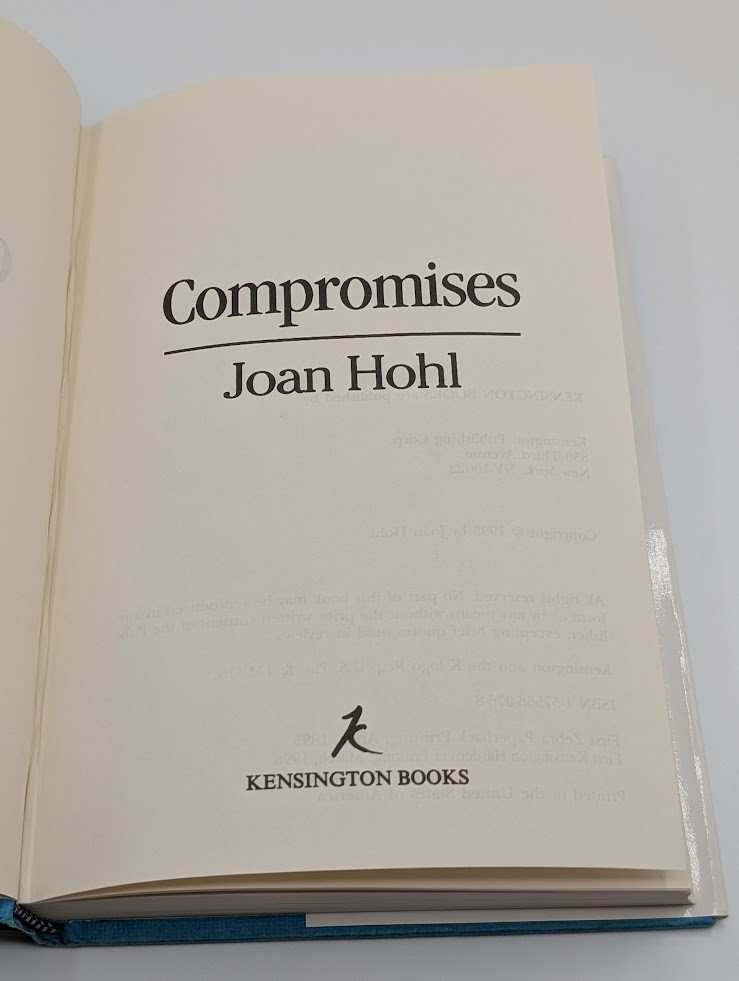 Compromises by Joan Hohl – HC DJ – 1996 – Good Condition