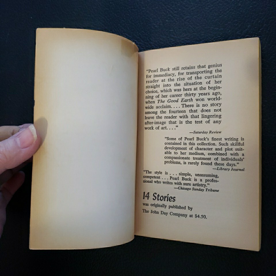 Pearl S. Buck 14 Stories Giant Cardinal Edition Paperback Book 1963