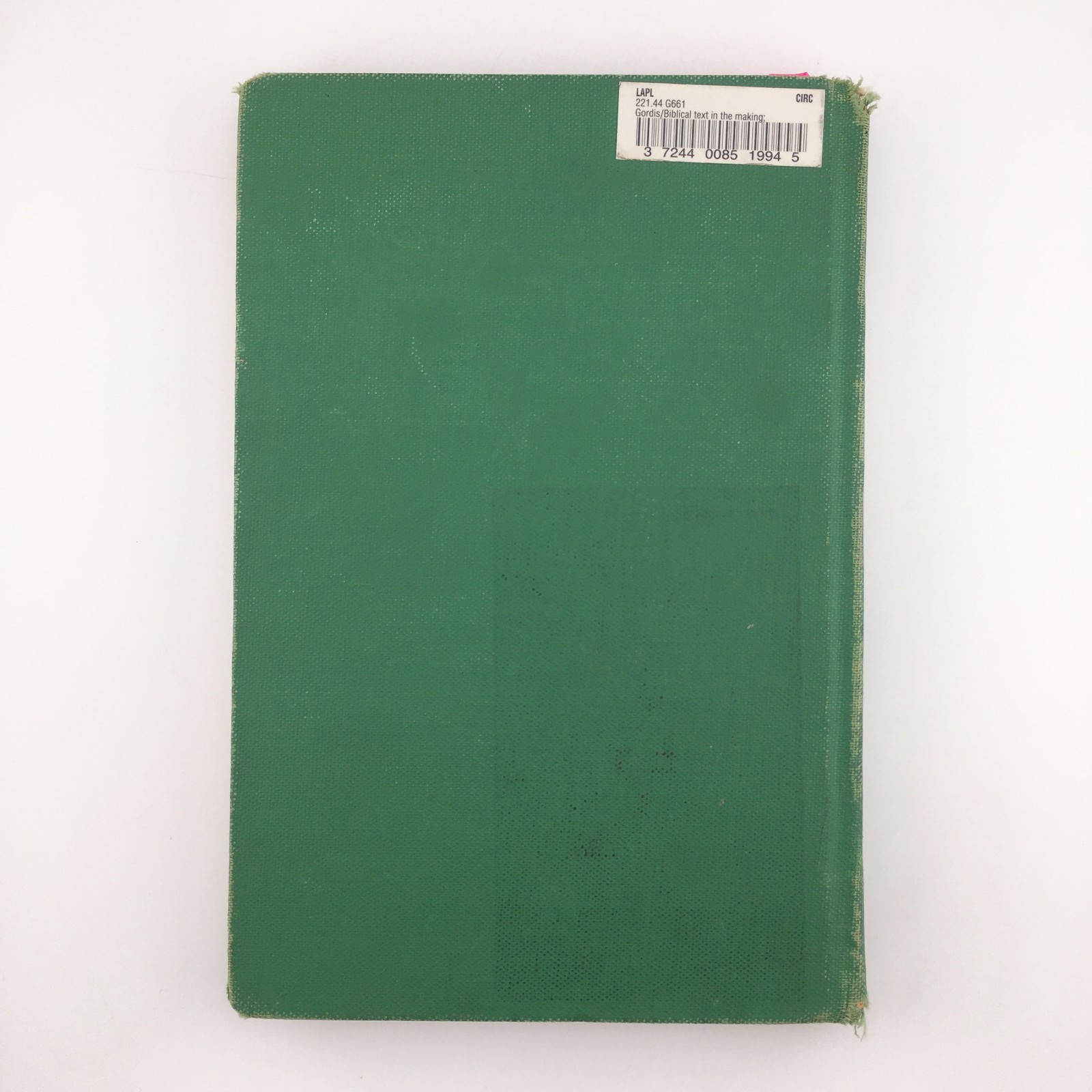 The Biblical Text In The Making A Study Of The Kethib-Qere By Robert Gordis 1971