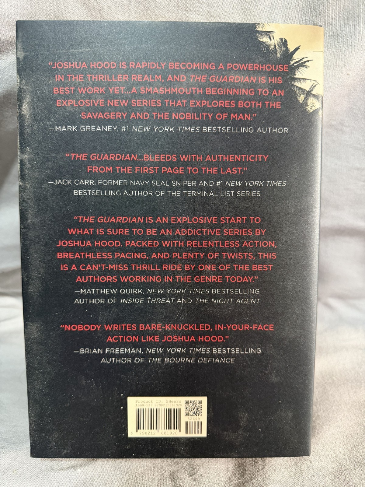 Signed The Guardian Joshua Hood HC 2022 Limited Signed Edition Thriller Novel