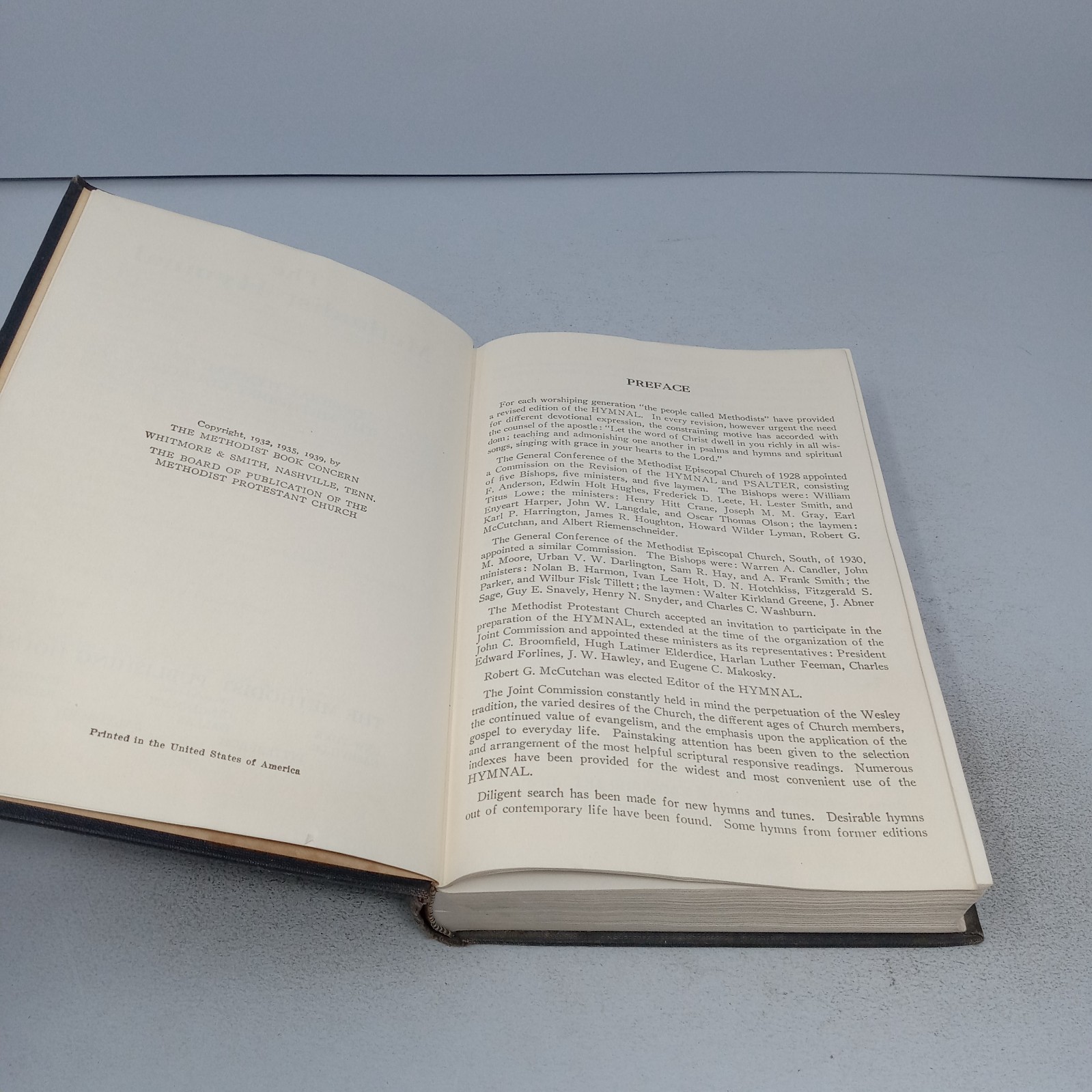 The Methodist Hymnal: 1939 The Methodist Publishing House Hardcover