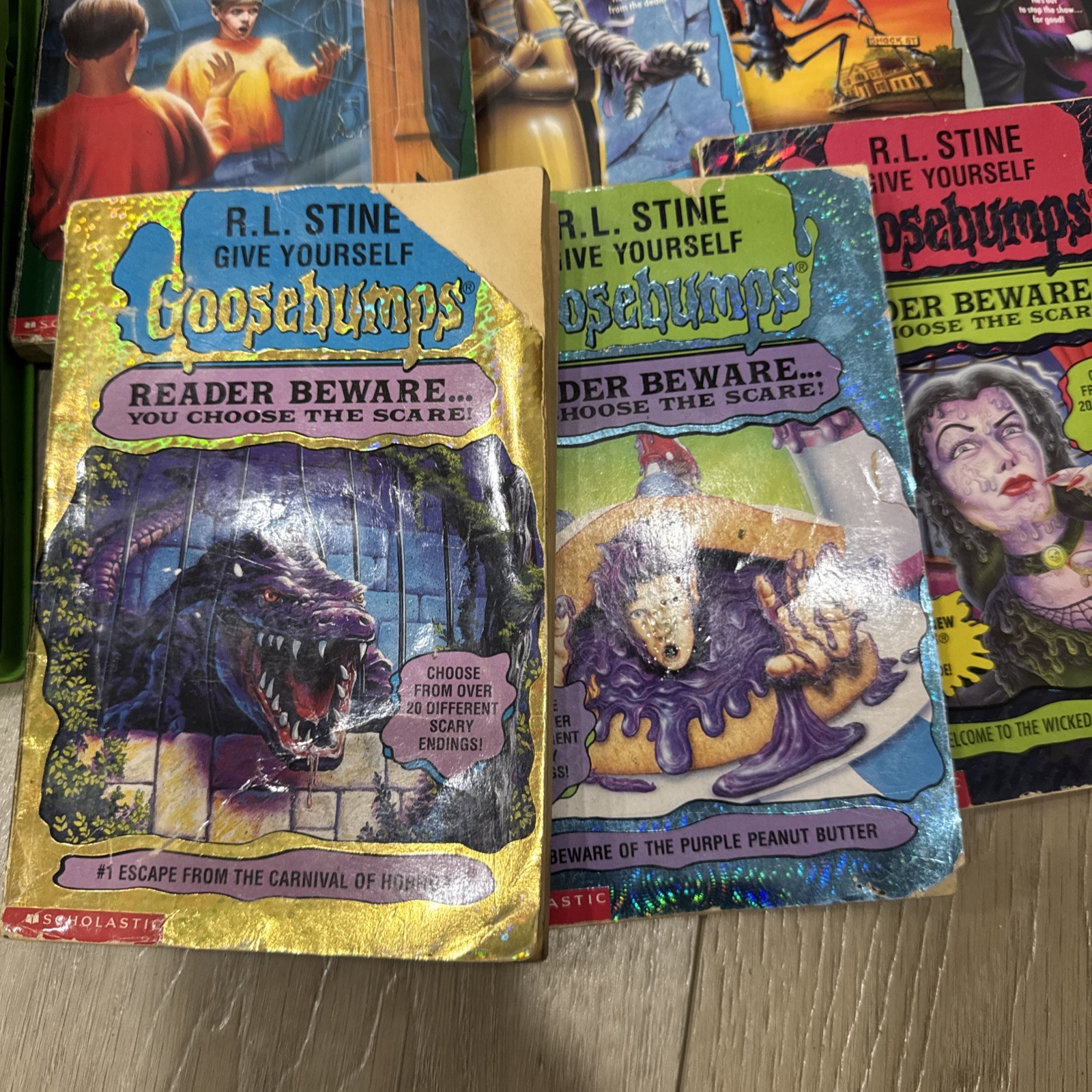 Instant Library Lot of Goosebumps Books & VHS RL Stine 1st edition vintage 90s