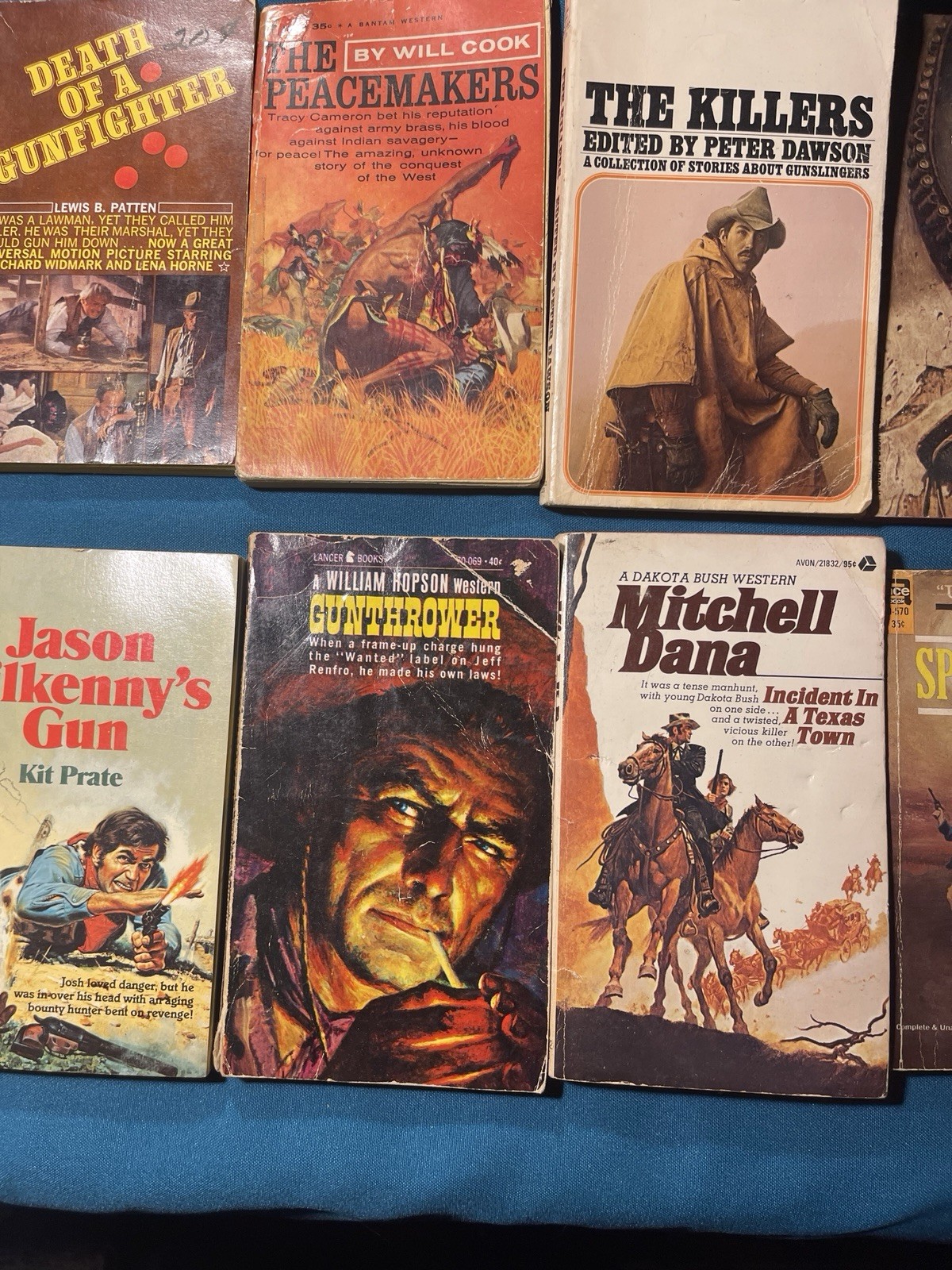 20 Vintage Westerns Paperbacks Cowboy Western Pulp Fiction Lot 1950s-70s