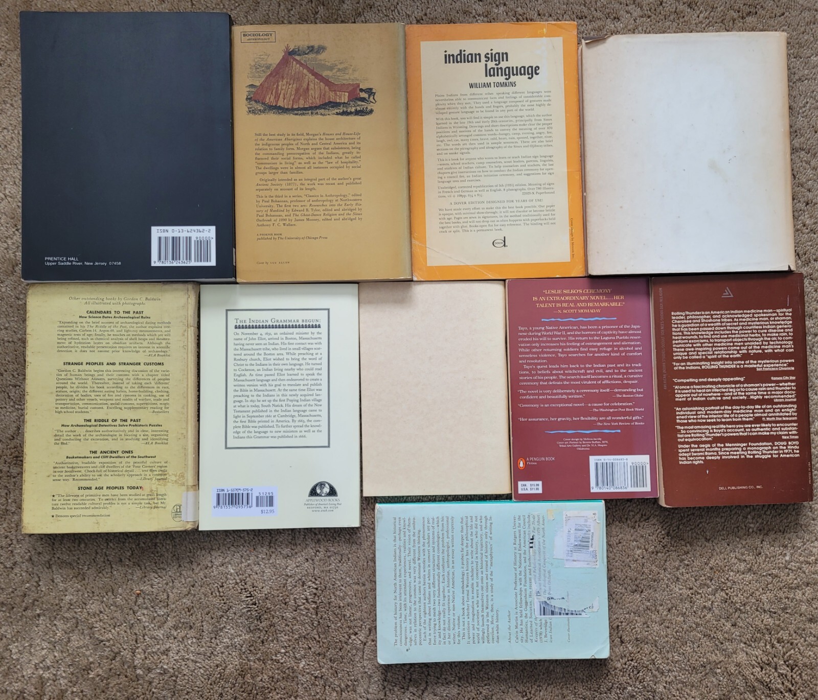 Lot of 10-American Indian Language, Culture, History Books
