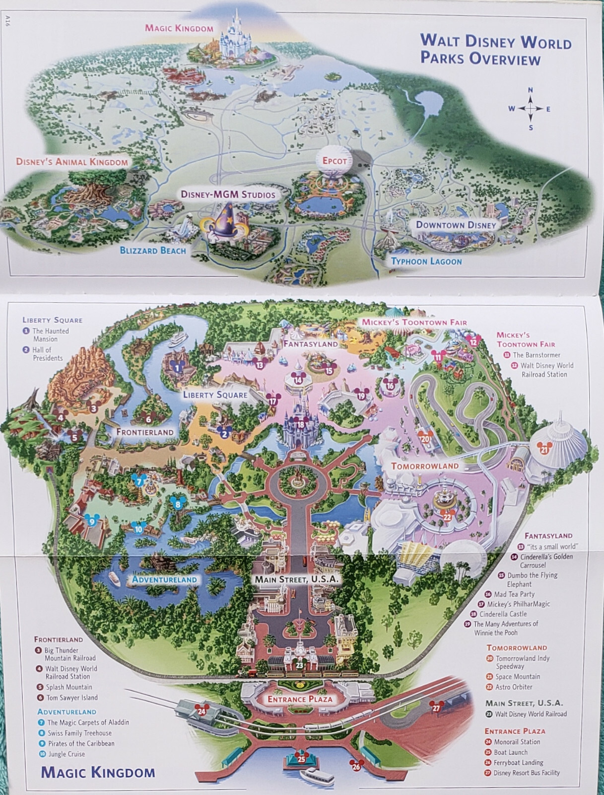 Disney World Zagat Insiders Guide 2007 Trade Paperback 175 Pages & Rare Maps