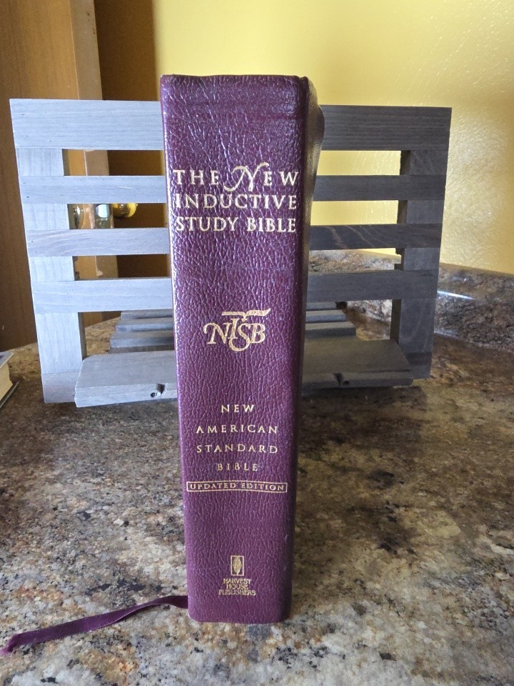The New Inductive Study Bible NASB Updated Edition Genuine Leather Burgundy Tabs