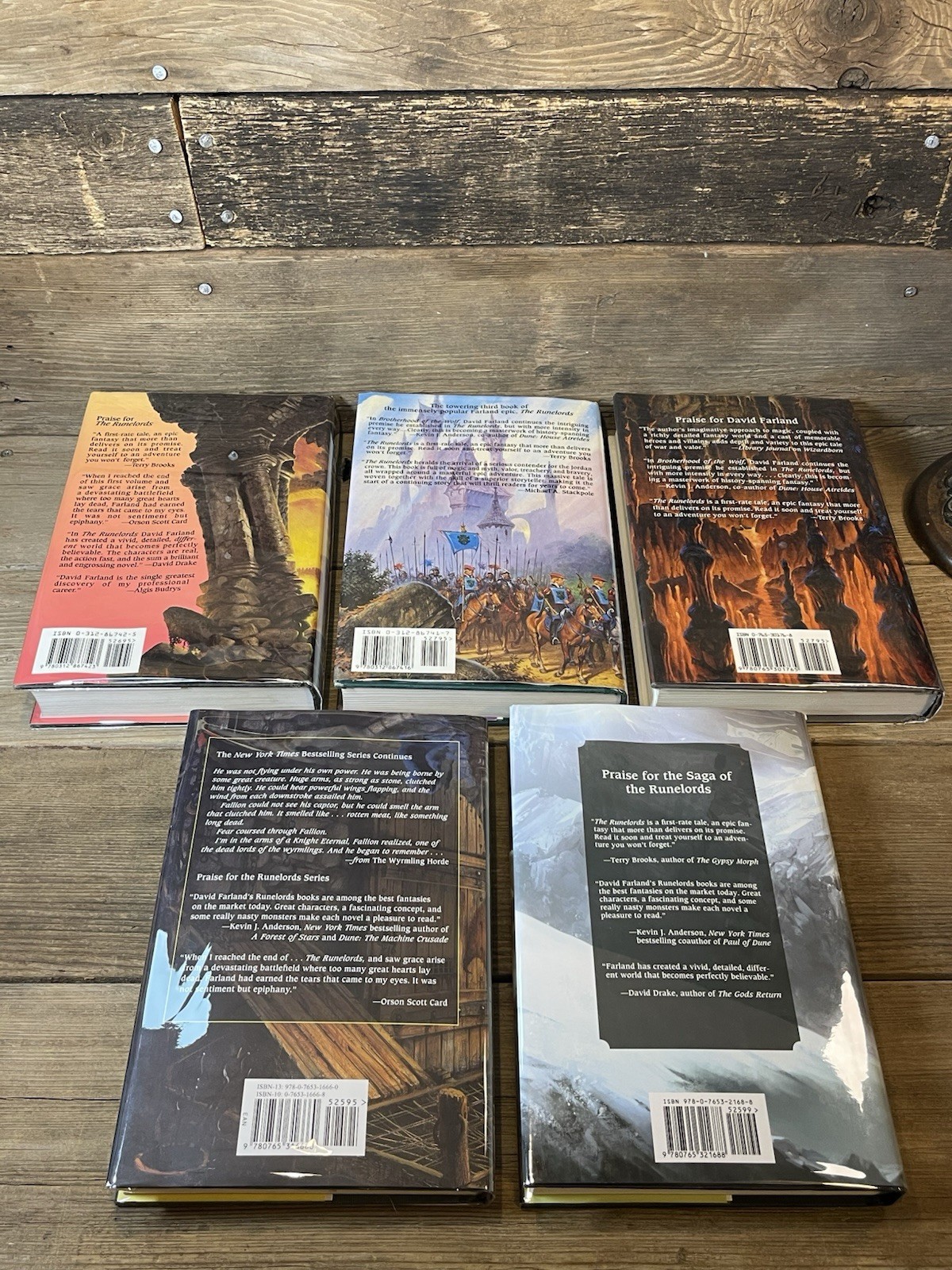 David Farland – Runelords lot Of 5 Book 2,3,4,7, & 8 In The Series SIGNED