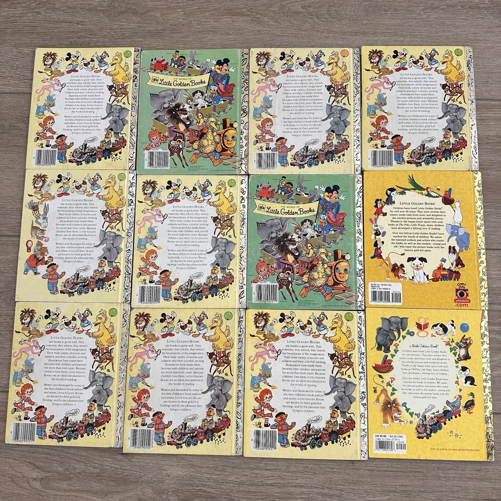 Vintage Little Golden Books Mixed Lot 12 Classics 1940s-70s Disney Sesame Street