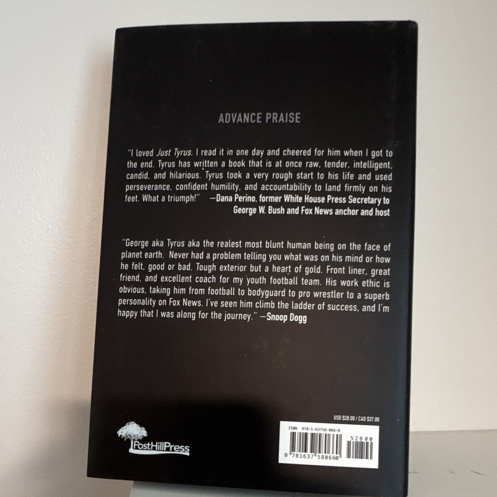 Just Tyrus: A Memoir by Tyrus, Post Hill Press 2022 HC Wrestling/Biography