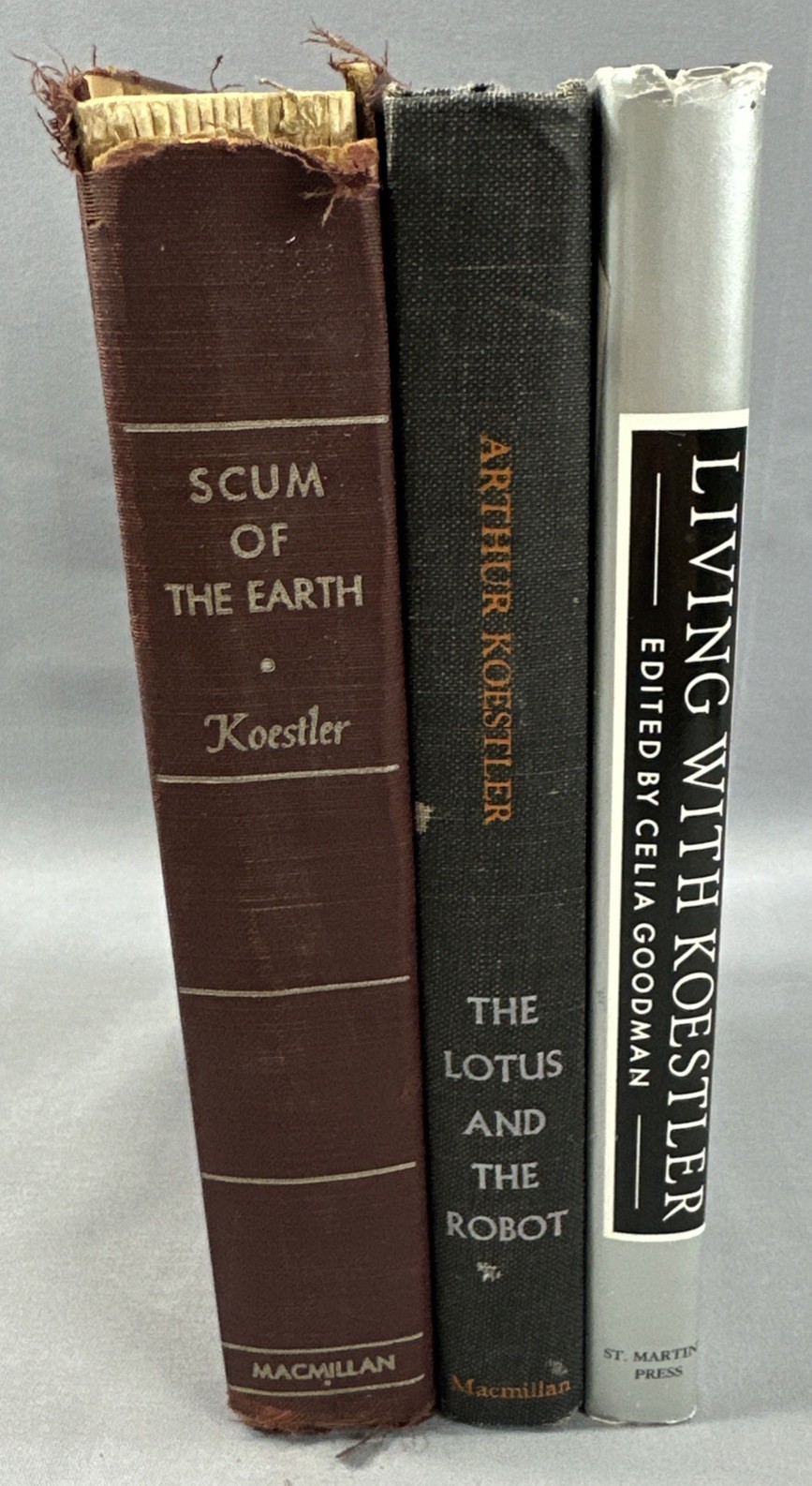 Lot of 3, Arthur Koestler Hardcover Books Mixed Titles
