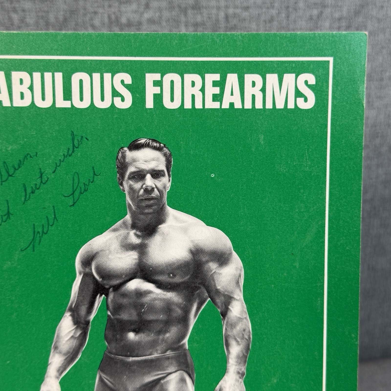 Rare Signed Bill Pearl Fabulous Forearms Autographed Bodybuilding Booklet Book