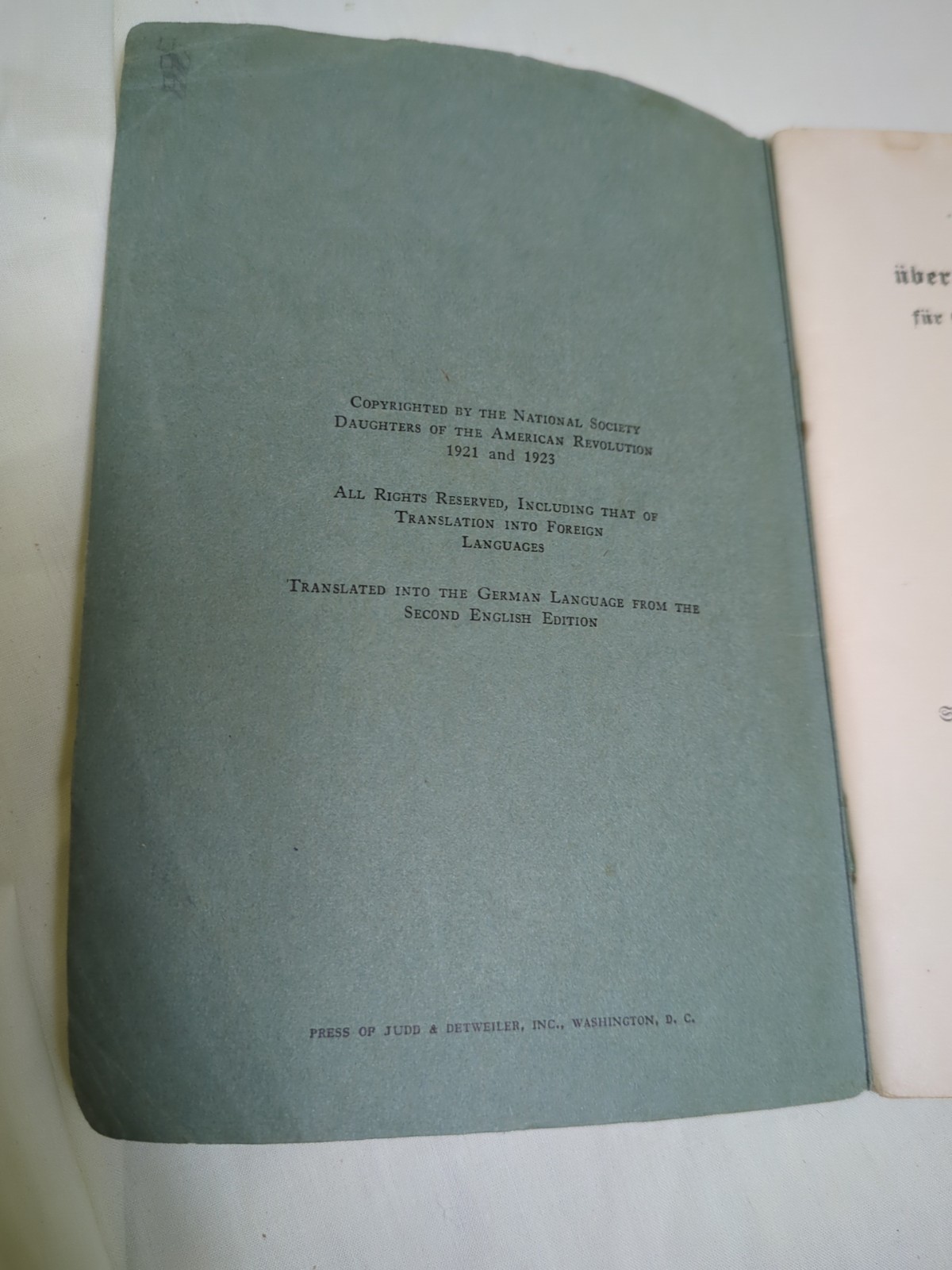1924 German Immigrant Guide Book DAR Taschenbuch Vereinigten Staaten