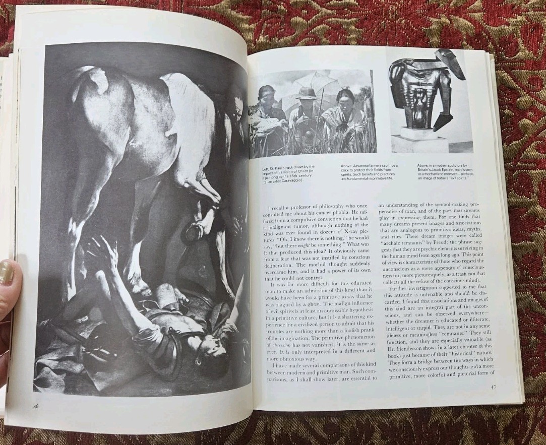 1979. Man and His Symbols By Carl G. Jung Illustrated Black, White & Color HC/DJ