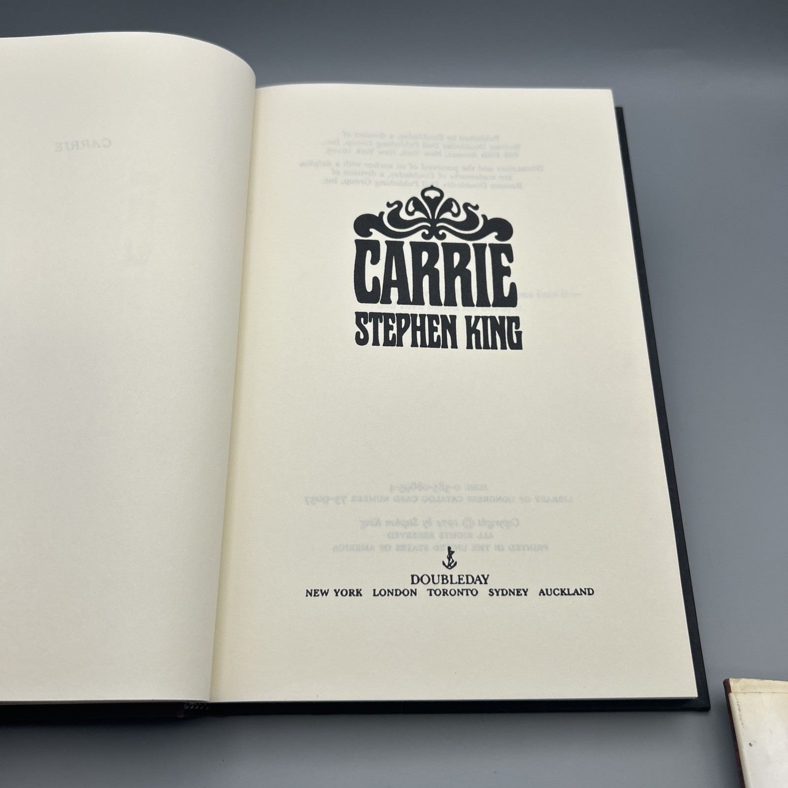 CARRIE by Stephen King First Edition 1974 Doubleday Early Print No Price