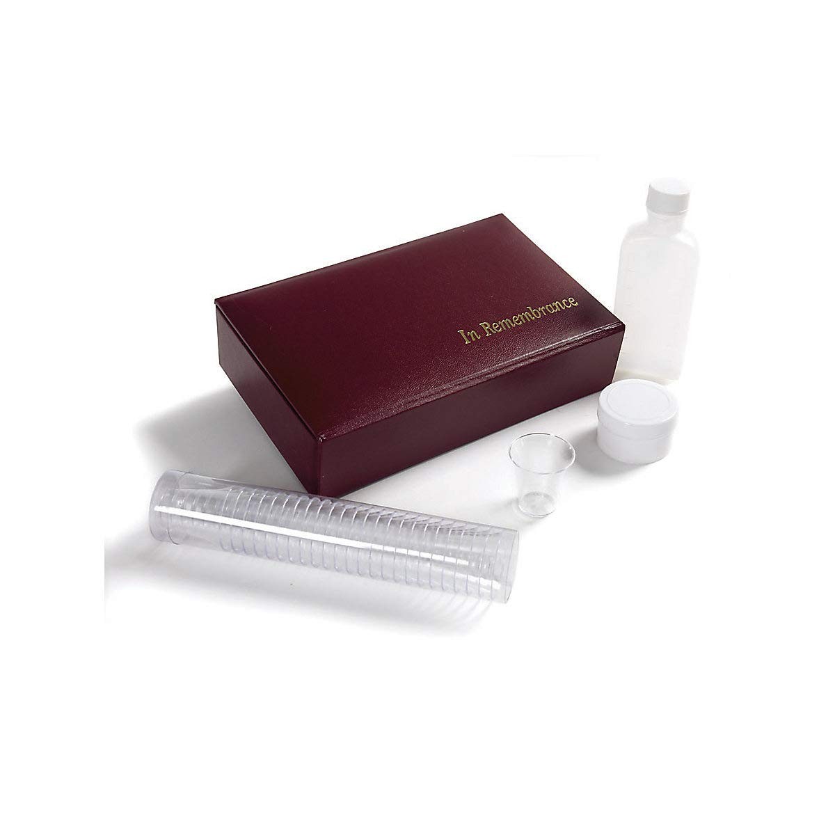 Portable Communion Set, Maroon, 25 Cups