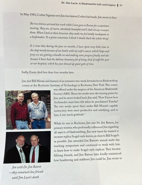 Dr. Jim Lucie: A Bladesmith’s Life & Legacy -New Hardbound Book with 300+ photos